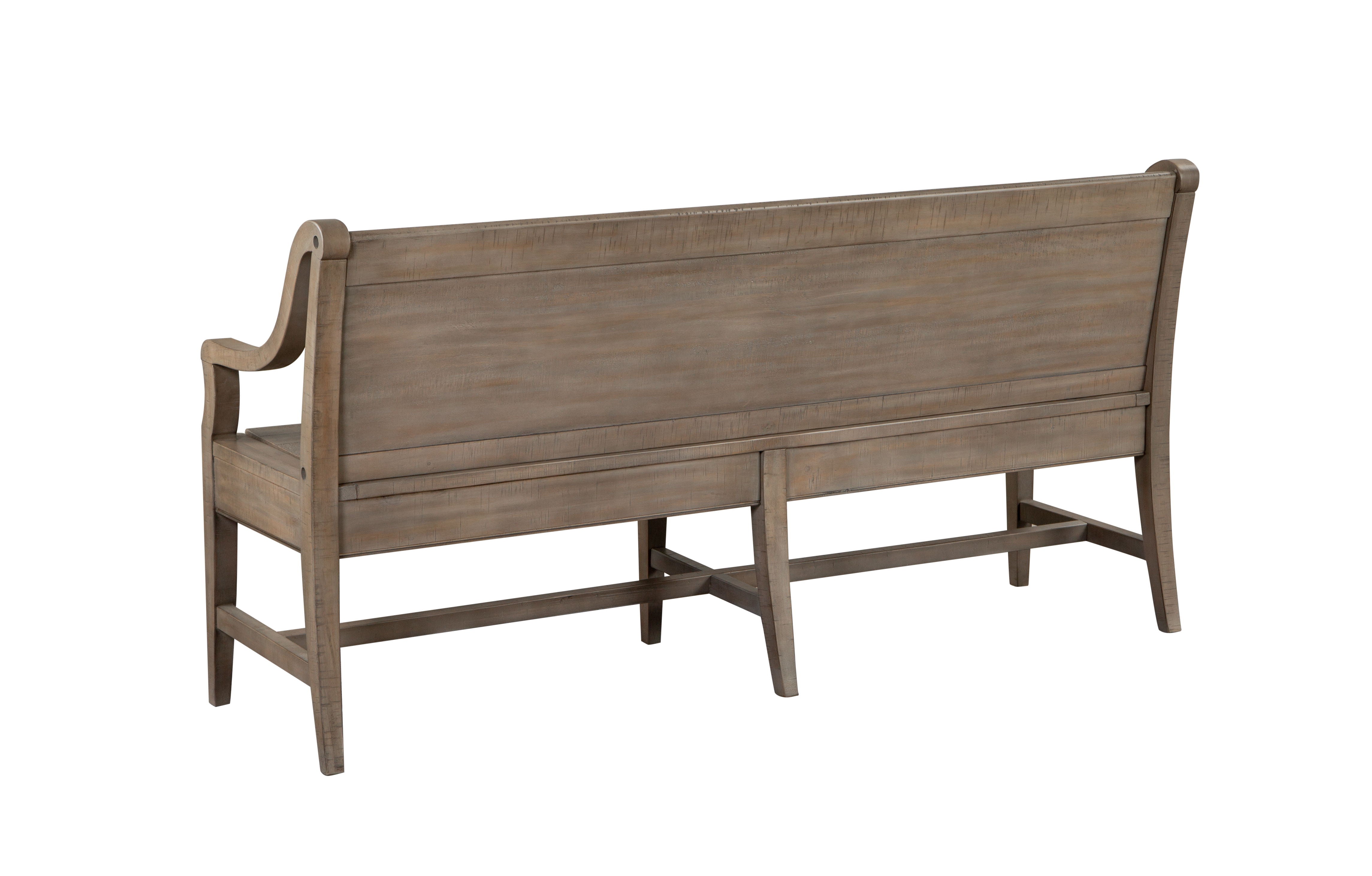Paxton Place - Bench With Back - Dovetail Gray - Image 3