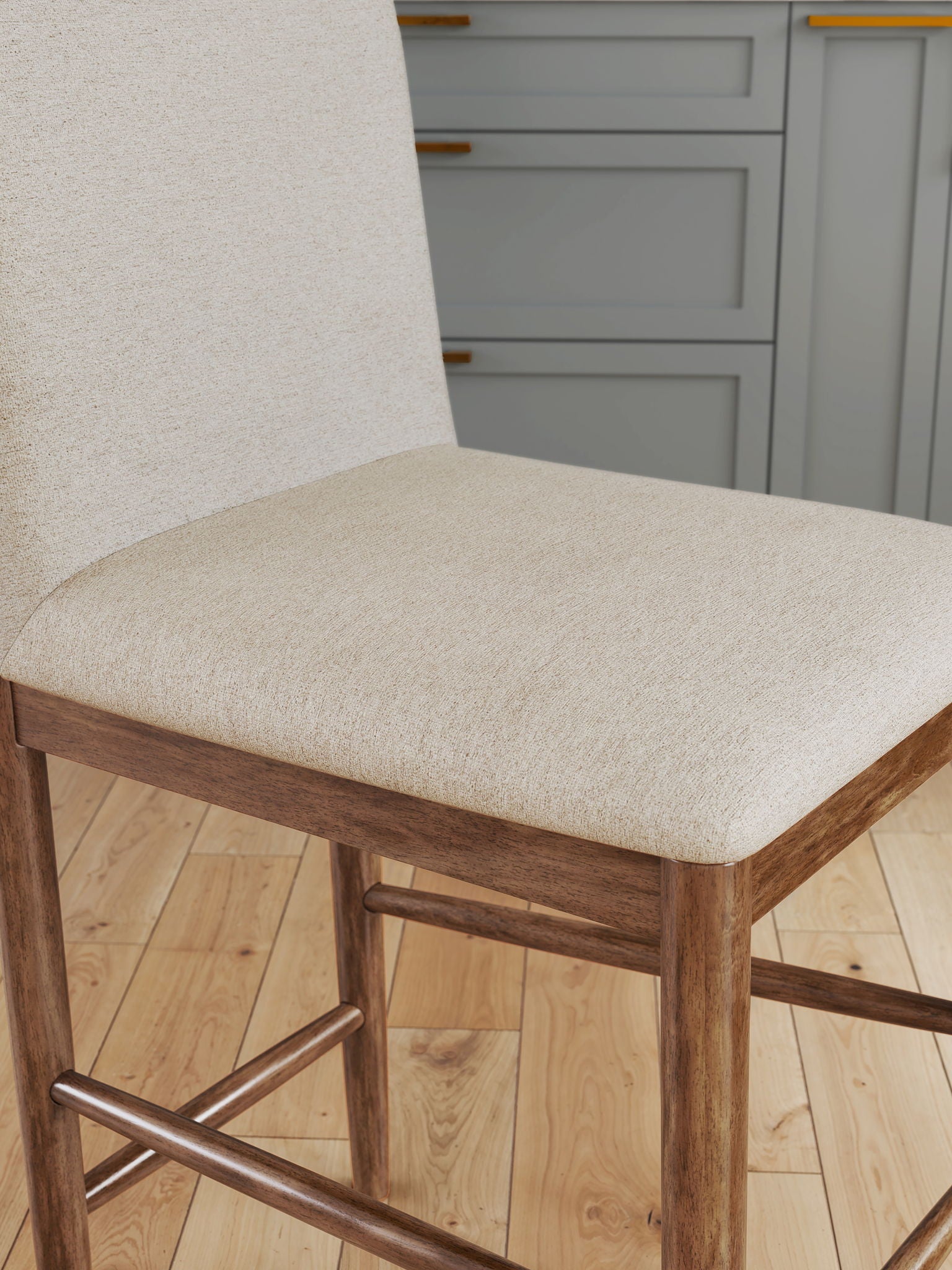 Isanti - Upholstered Barstool (Set of 2) - Light Brown - Image 2