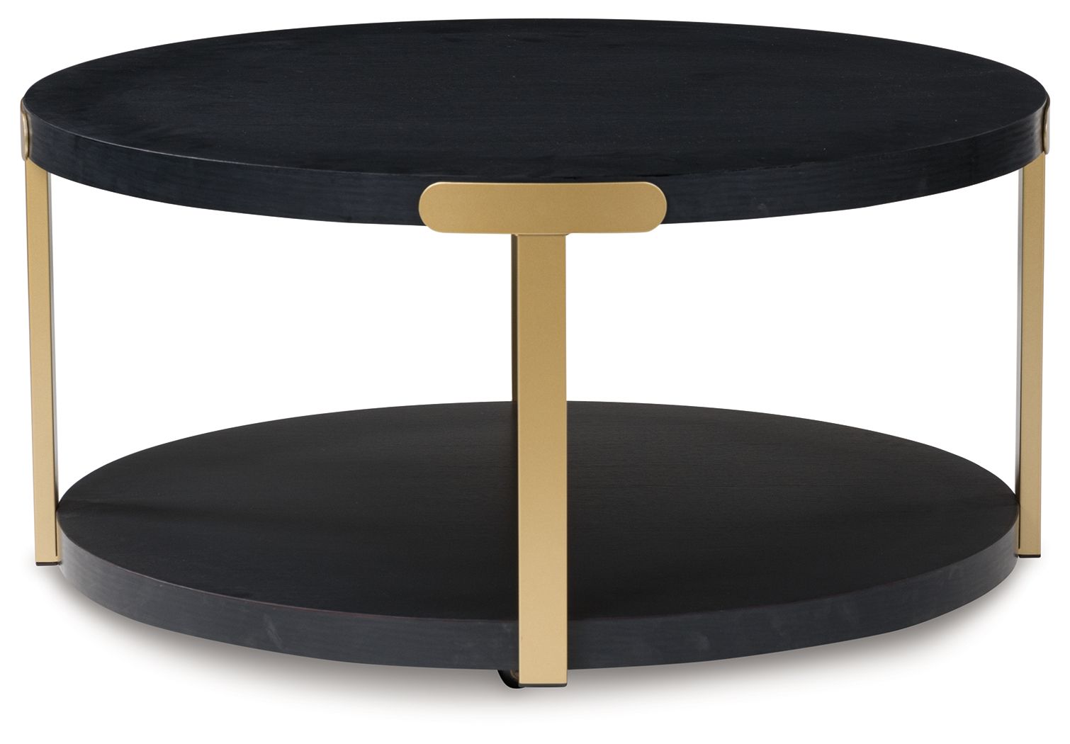 Shylore - Occasional Table Set (Set of 3) - Black / Brass Finish - Image 2