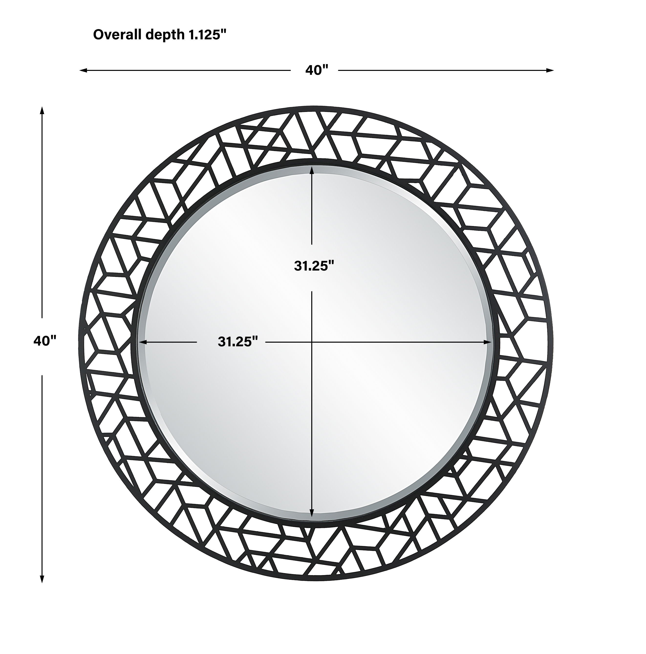 Mosaic - Metal Round Mirror - Image 2