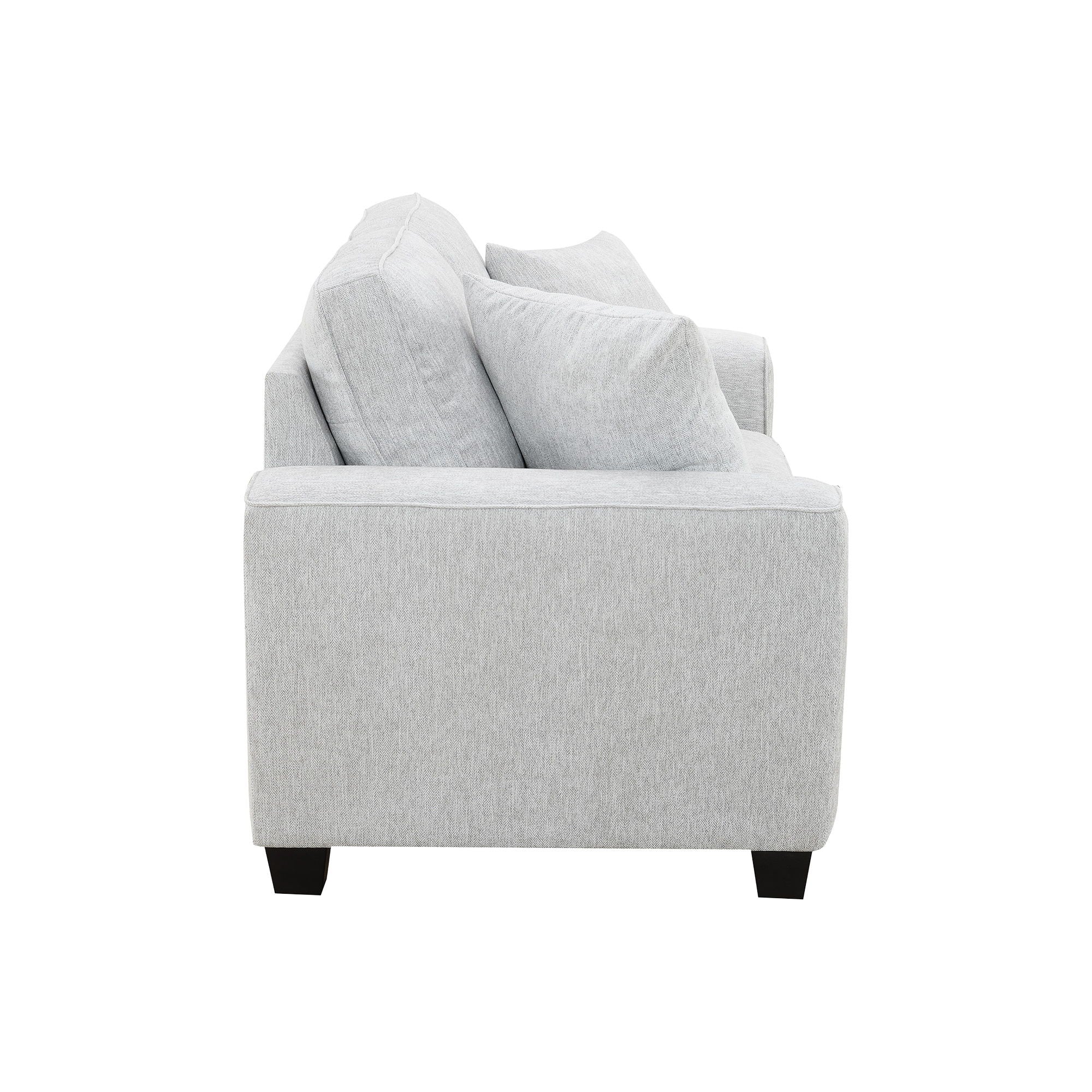 Ashbury - Loveseat With 2 Pillows - Soft Gray - Image 3