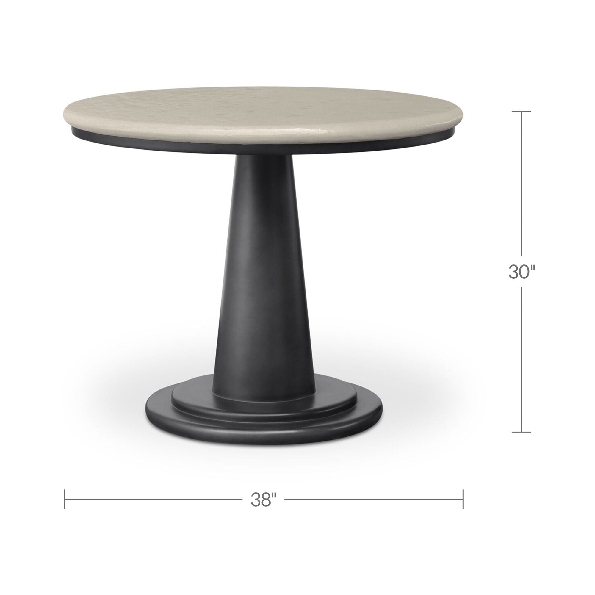 Esme - Outdoor Cafe Table - Cream - Image 3