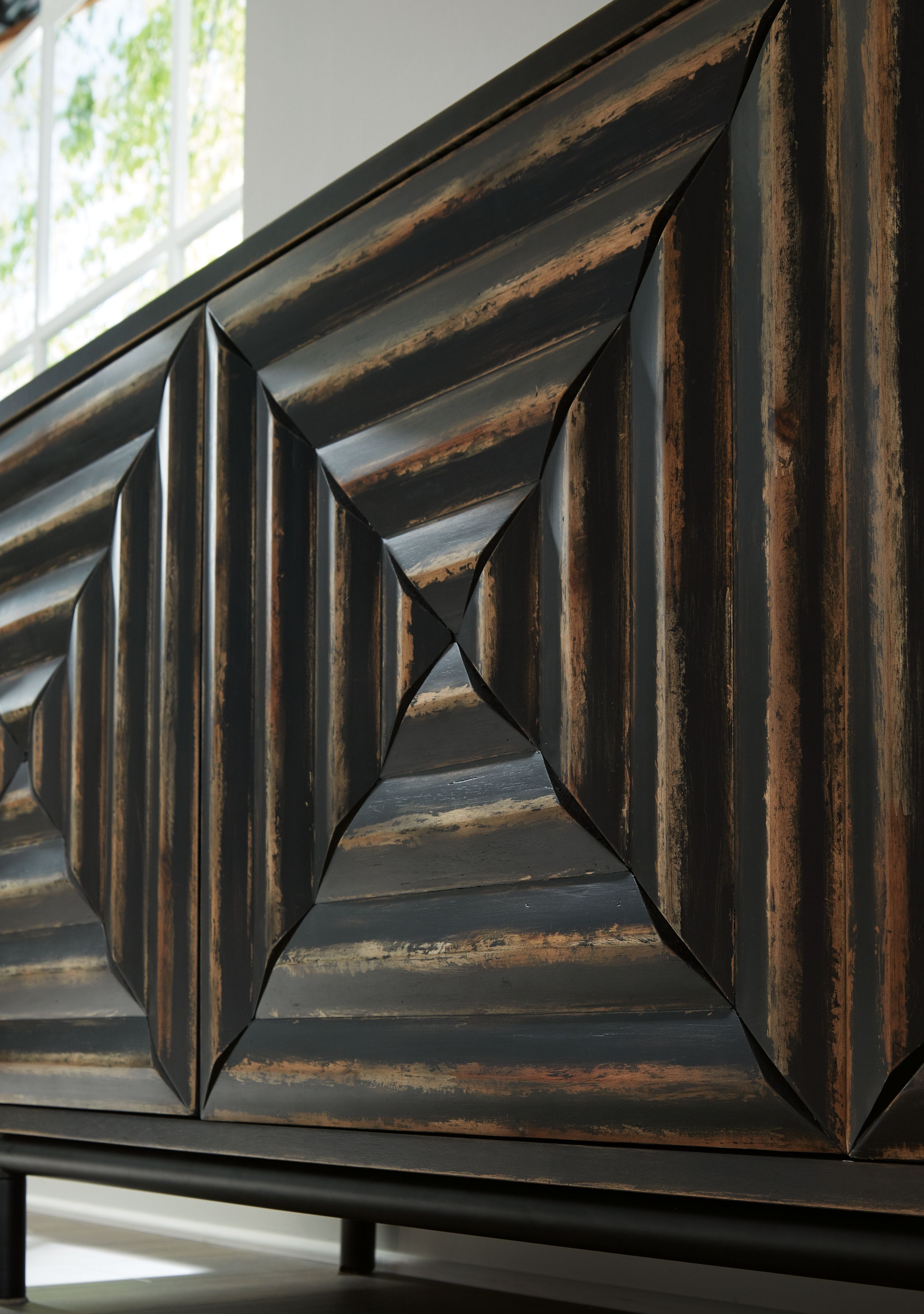 Fair Ridge - Accent Cabinet - Distressed Black - Image 2