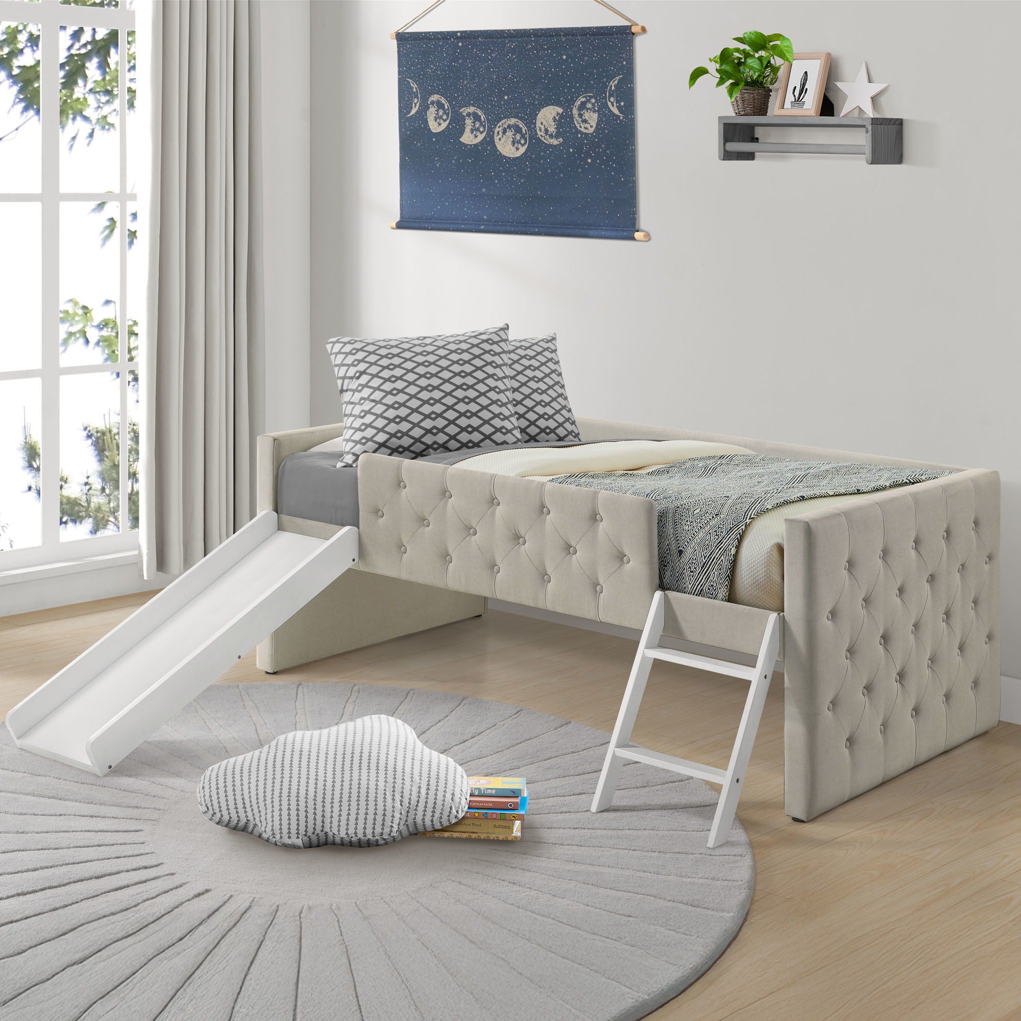 Addyson - Twin Loft Bed - Fog - Image 2