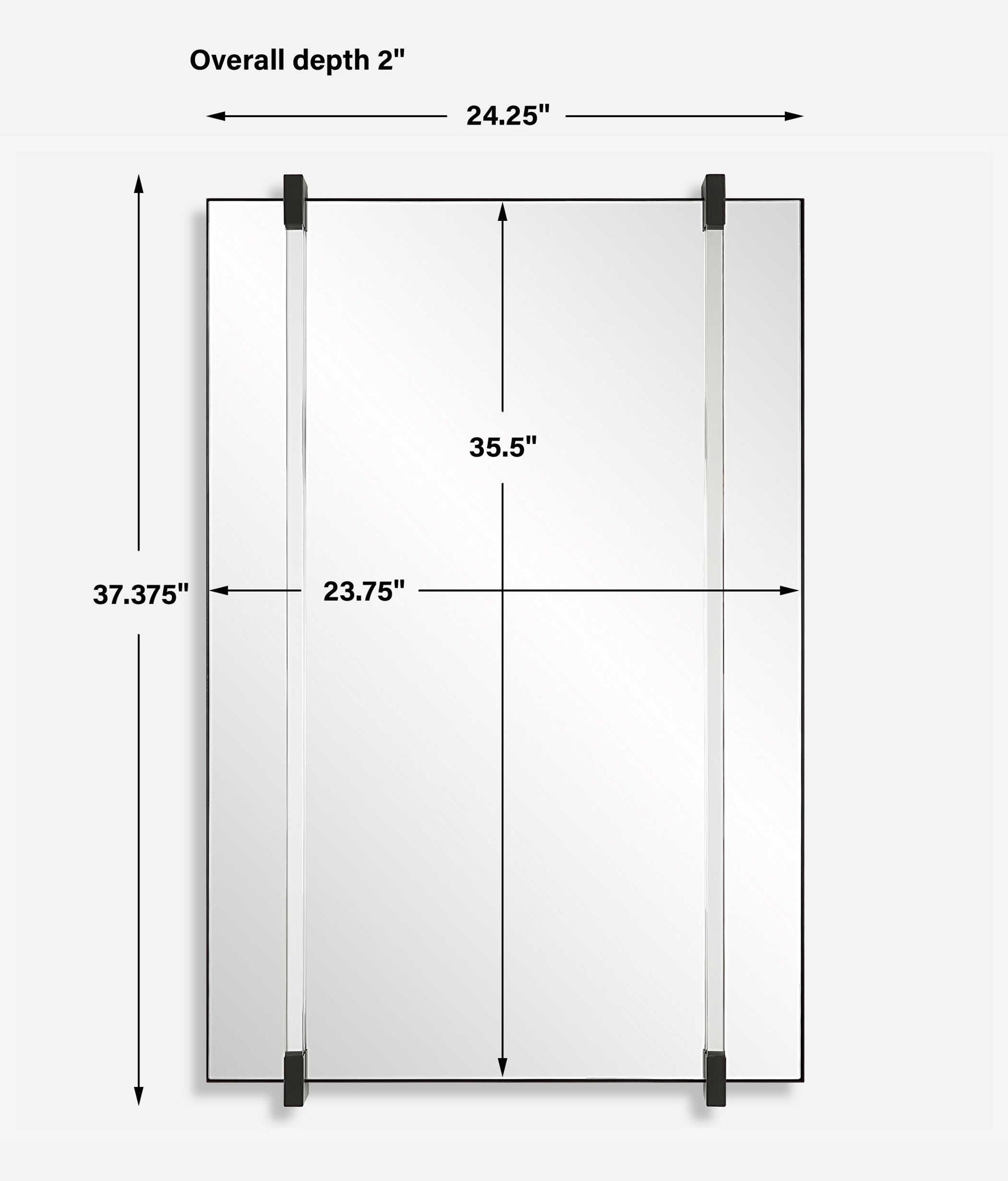 Ladonna - Rods Mirror - Black - Image 3