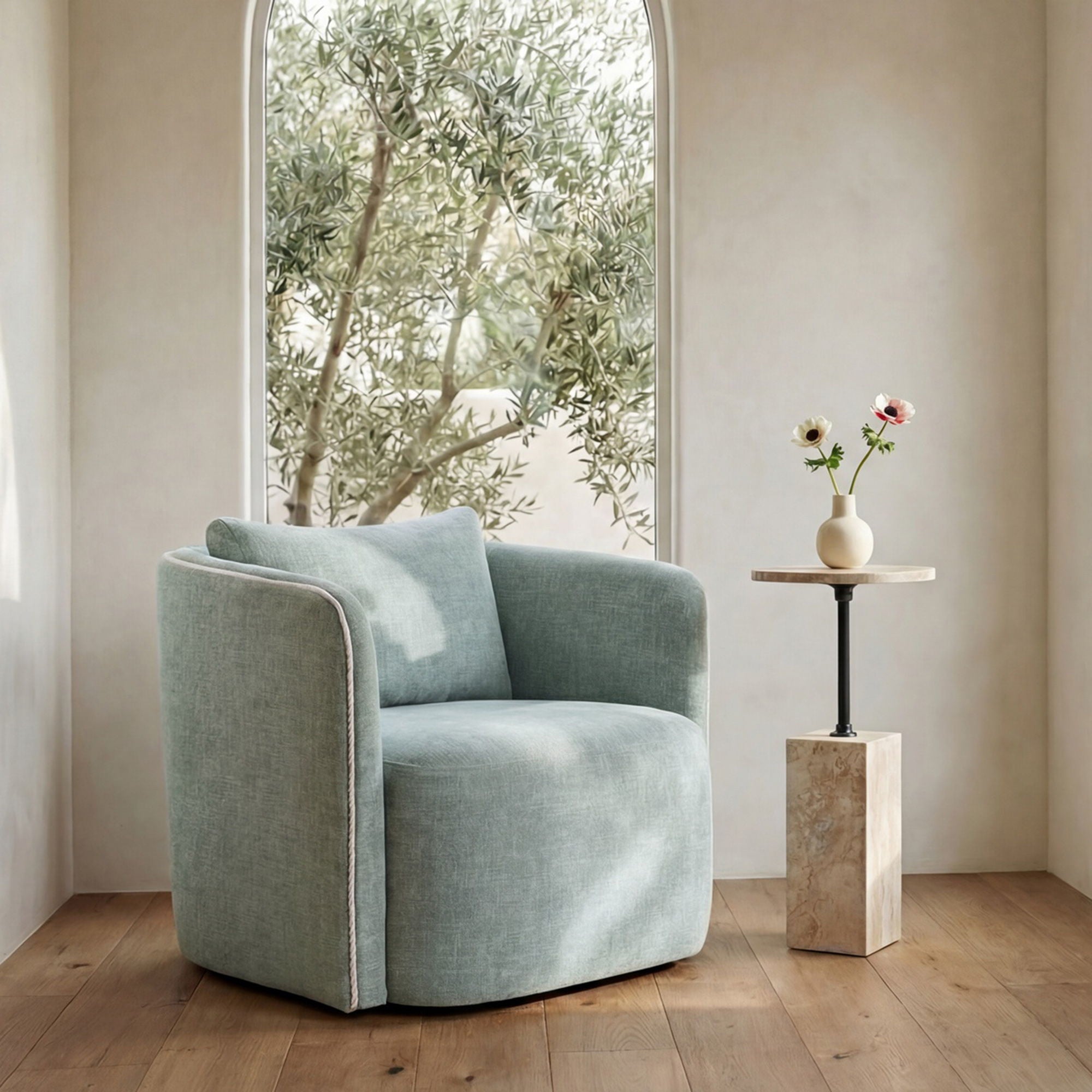 Cecil – Accent Chair – Light Blue