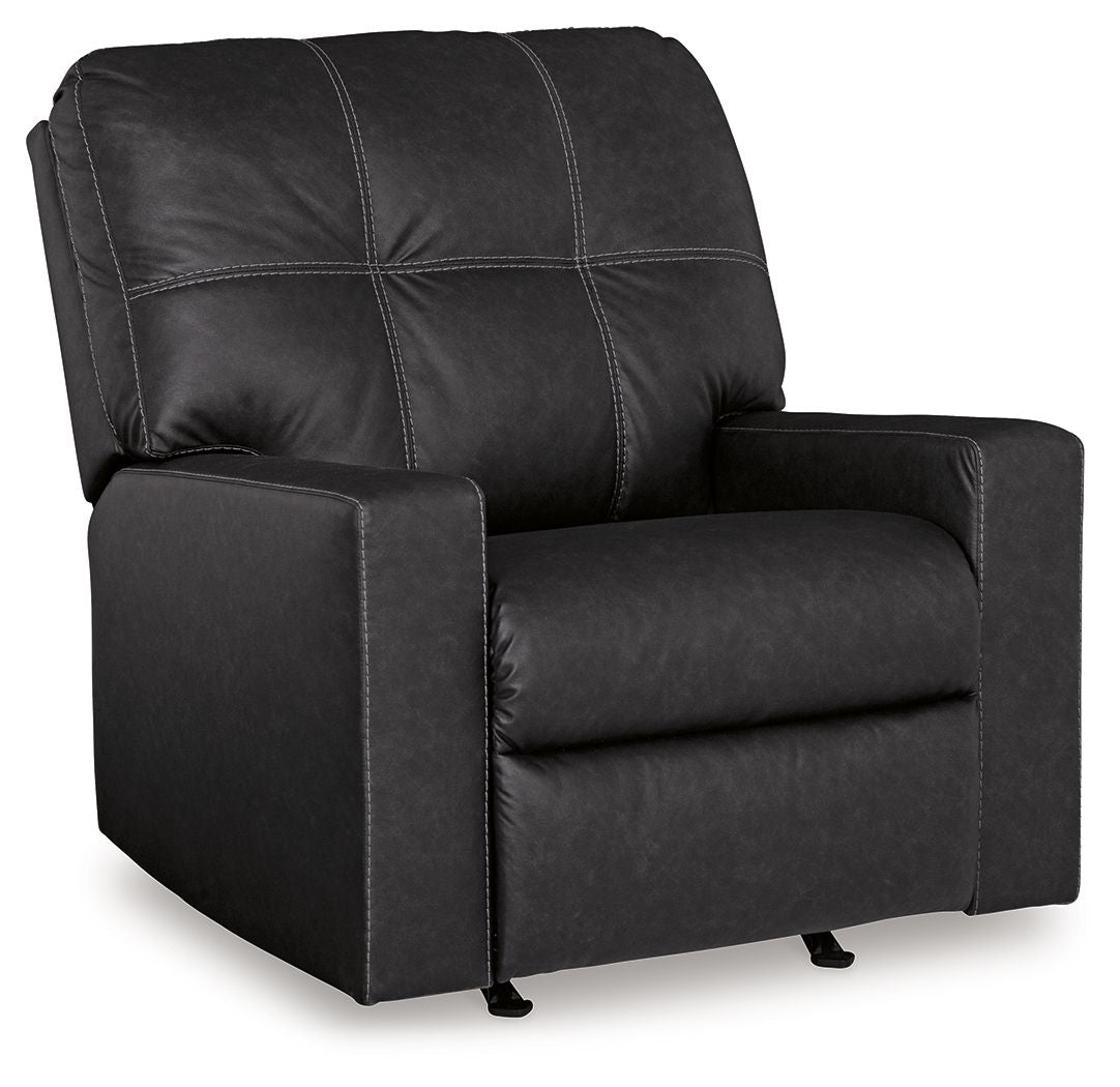 Barlin Mills – Rocker Recliner – Faux Leather – Carbon