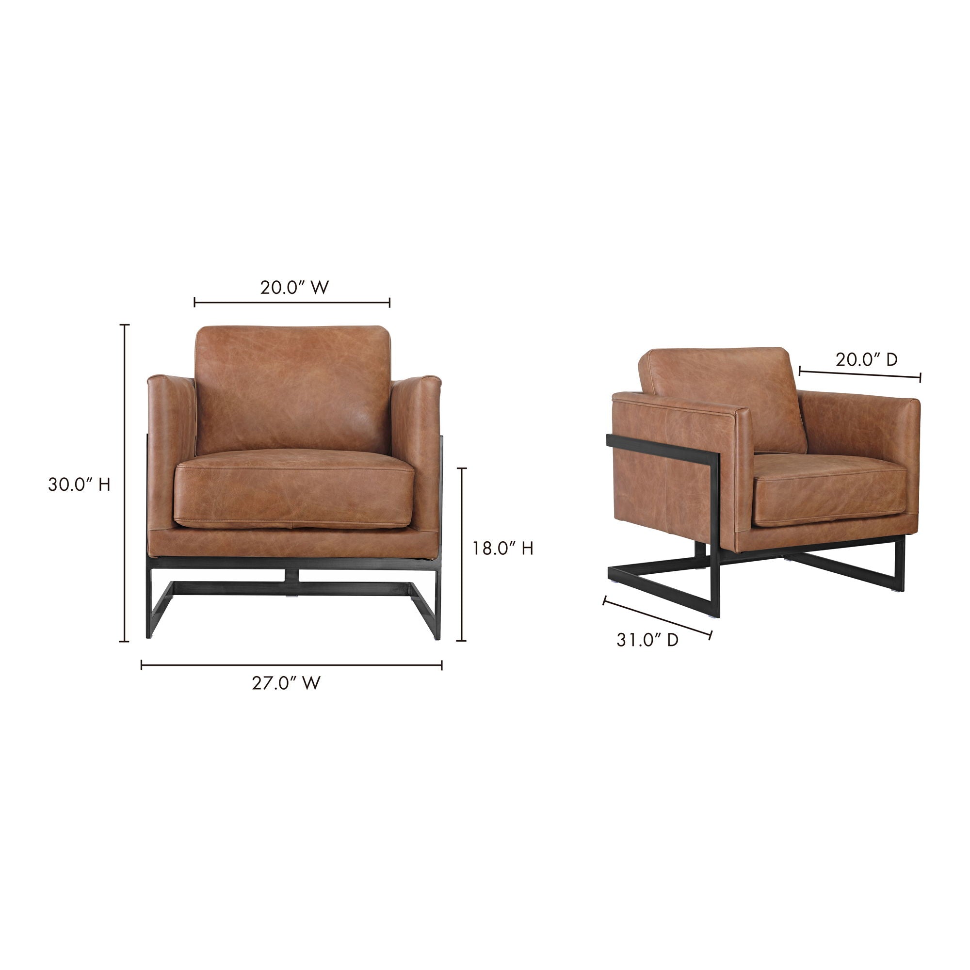 Luxley - Club Chair - Light Brown - Image 2