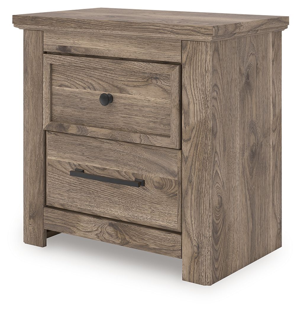 Rusticott - Two Drawer Night Stand - Brown - Image 3