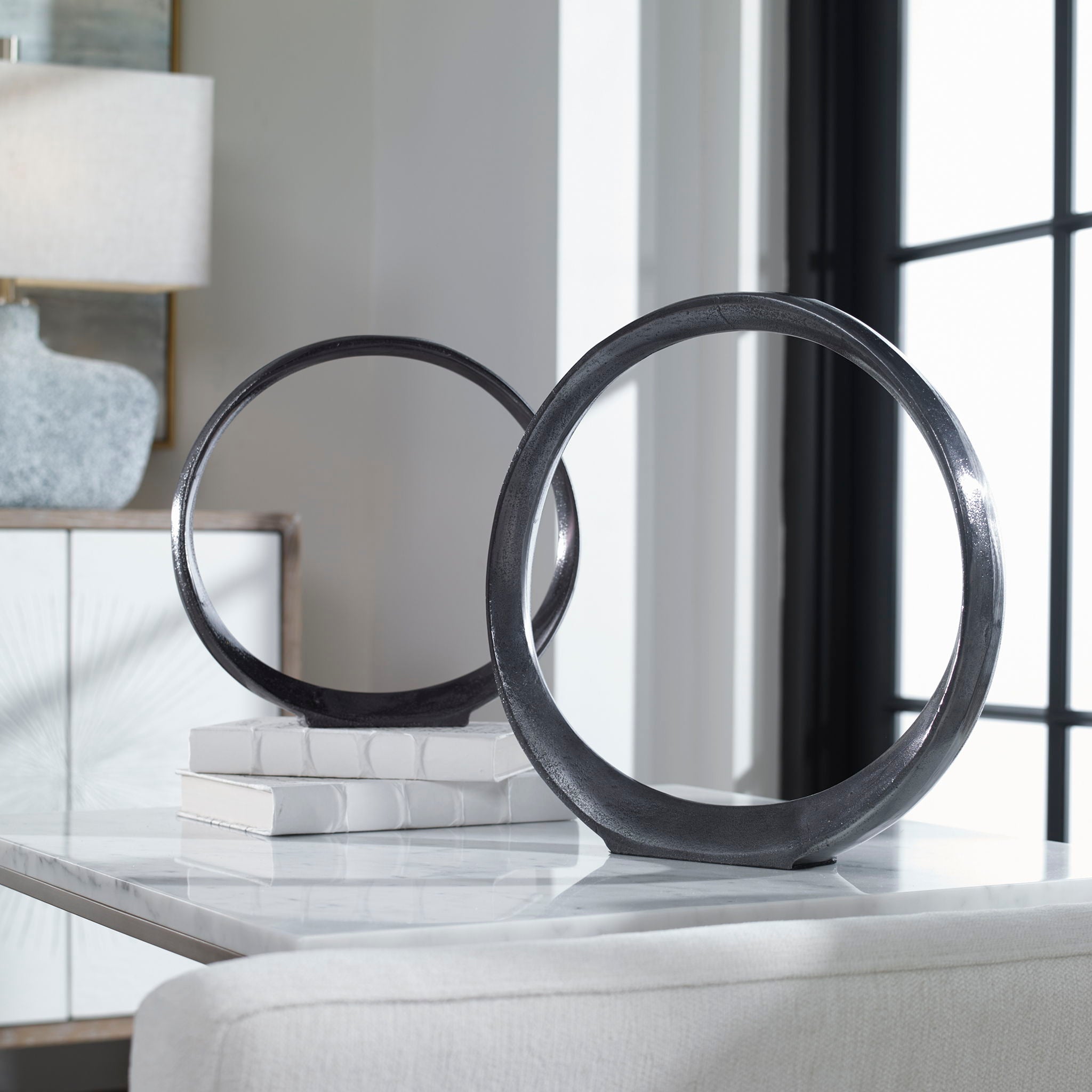 Orbits - Ring Sculptures (Set of 2) - Image 3