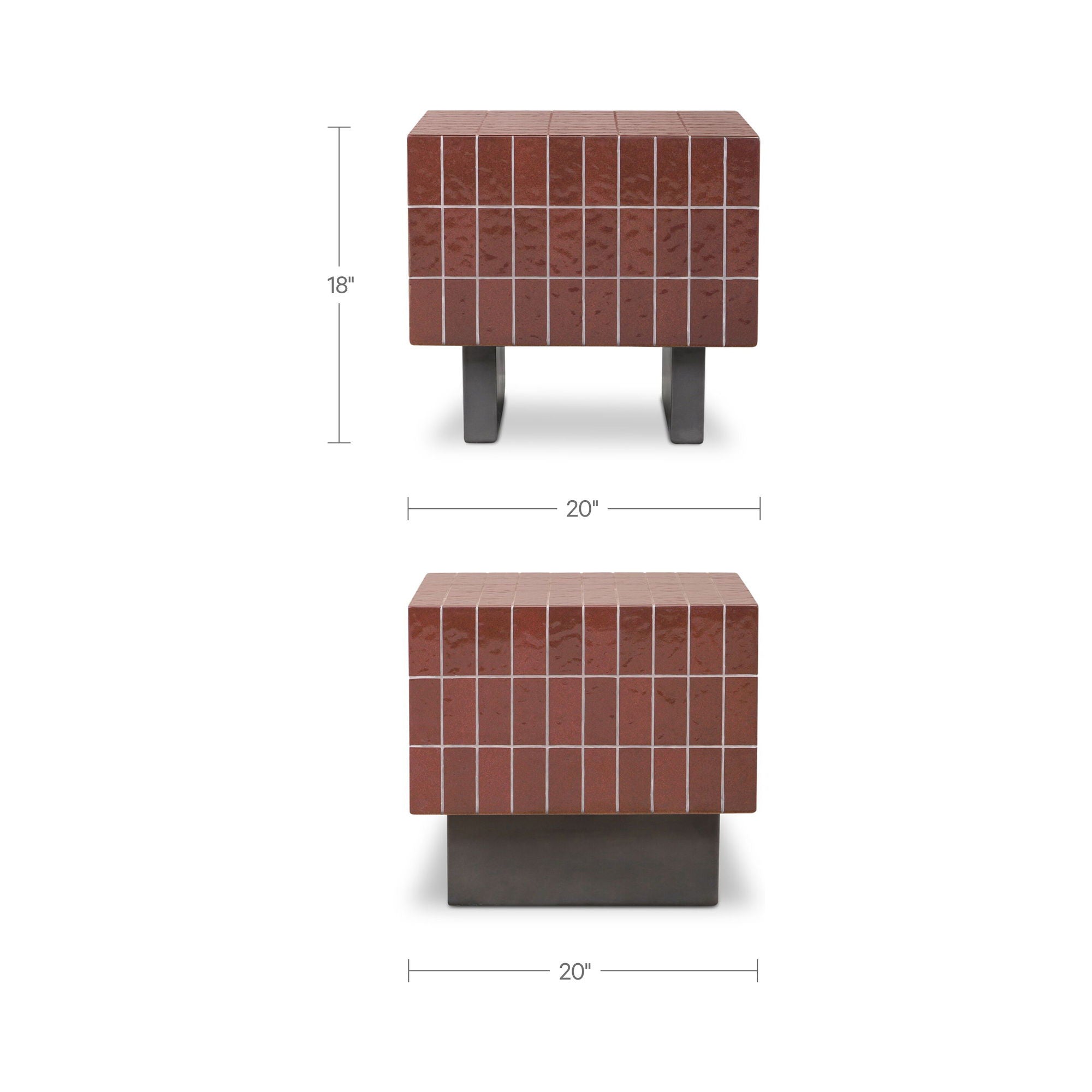 Farren - Outdoor Side Table - Brown - Image 2