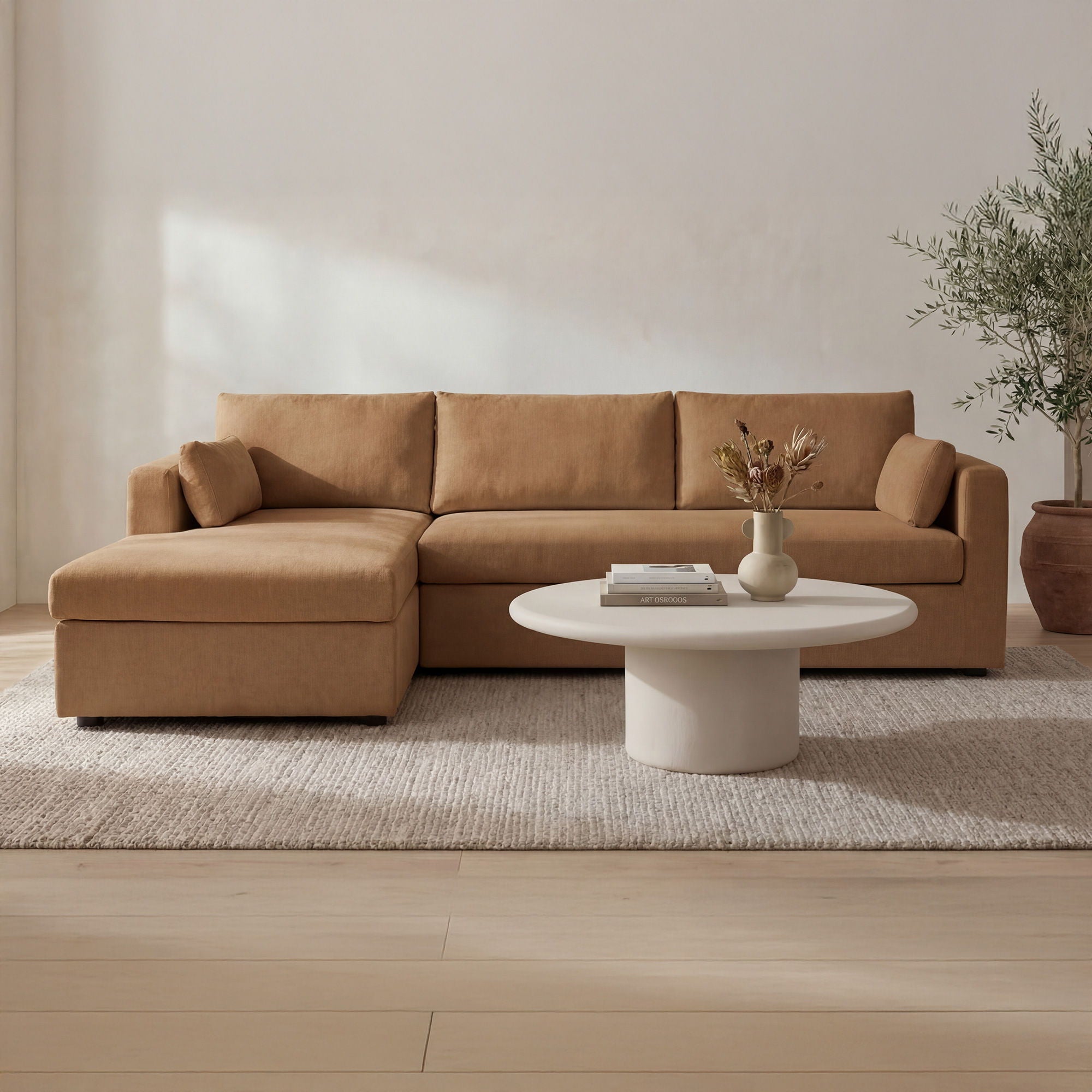 Burrow - Sleeper Sectional With Left Storage Chaise - Ginger - Image 2