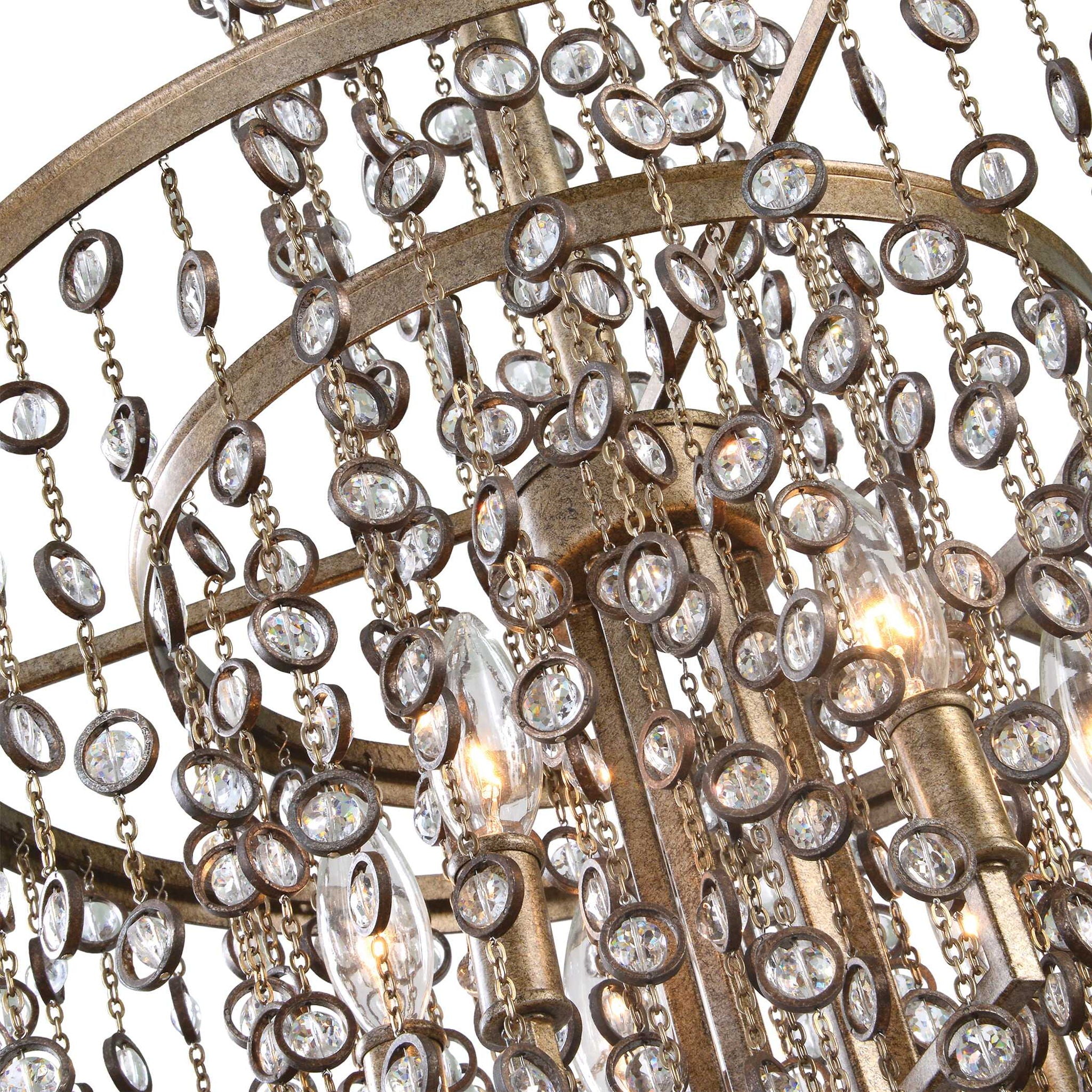 Valka - 6 Light Crystal Chandelier - Light Brown - Image 2