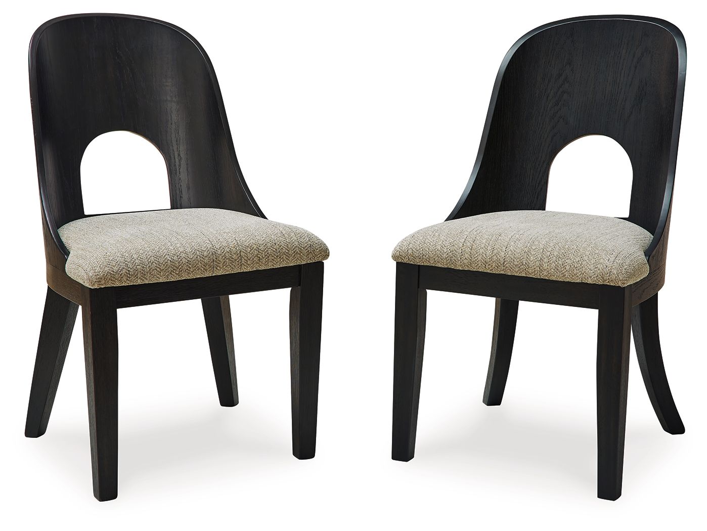 Rowanbeck - Dining Upholstered Side Chair (Set of 2) - Gray / Black - Image 1