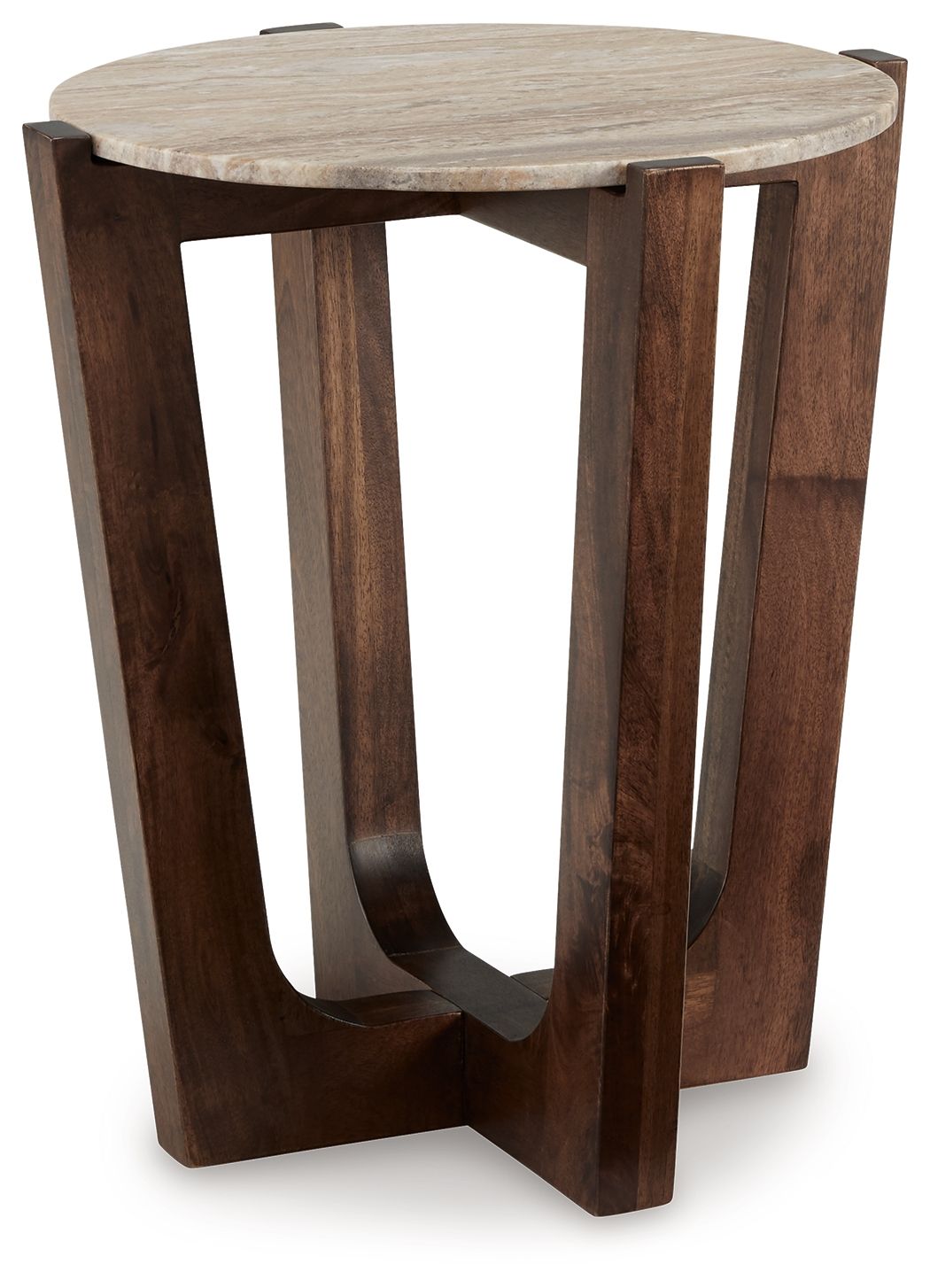 Tanidore - Round End Table - Warm Brown - Image 1