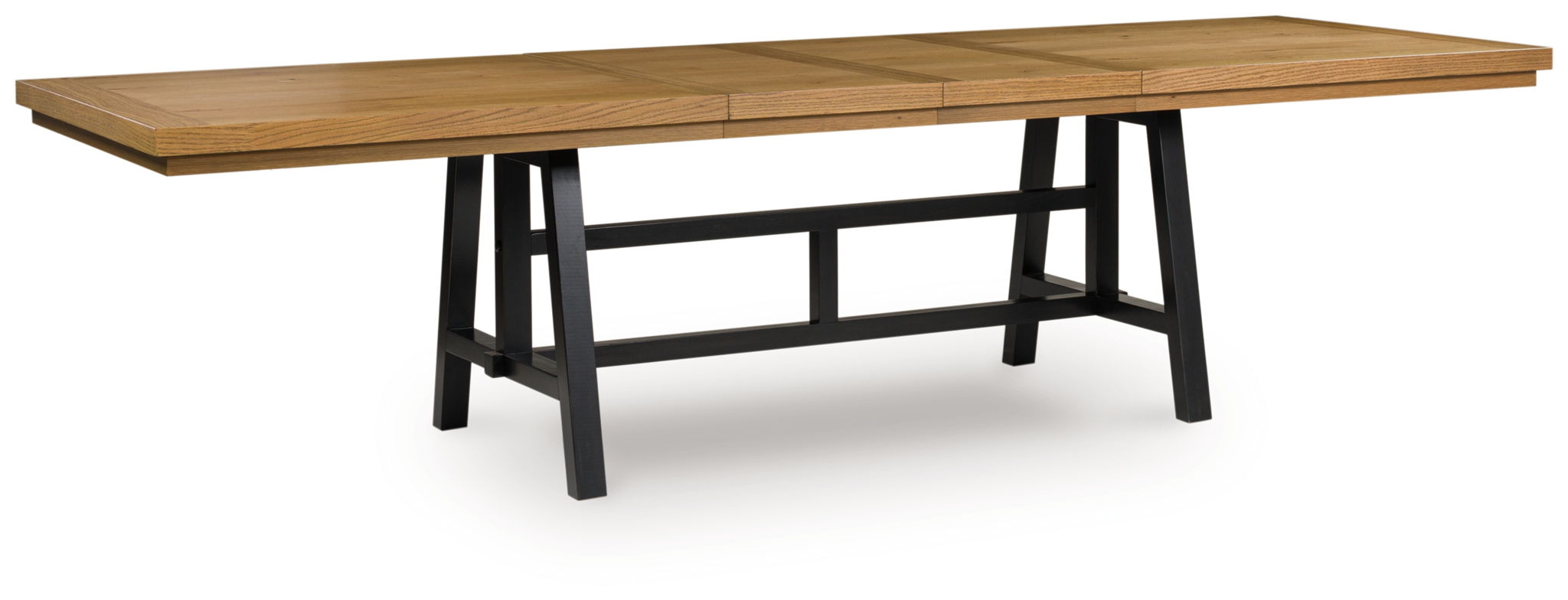 Galliden – Rectangular Dining Room Extension Table – Black / Brown