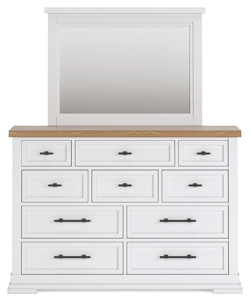 Ashbryn - Dresser And Mirror - White / Natural - Image 3