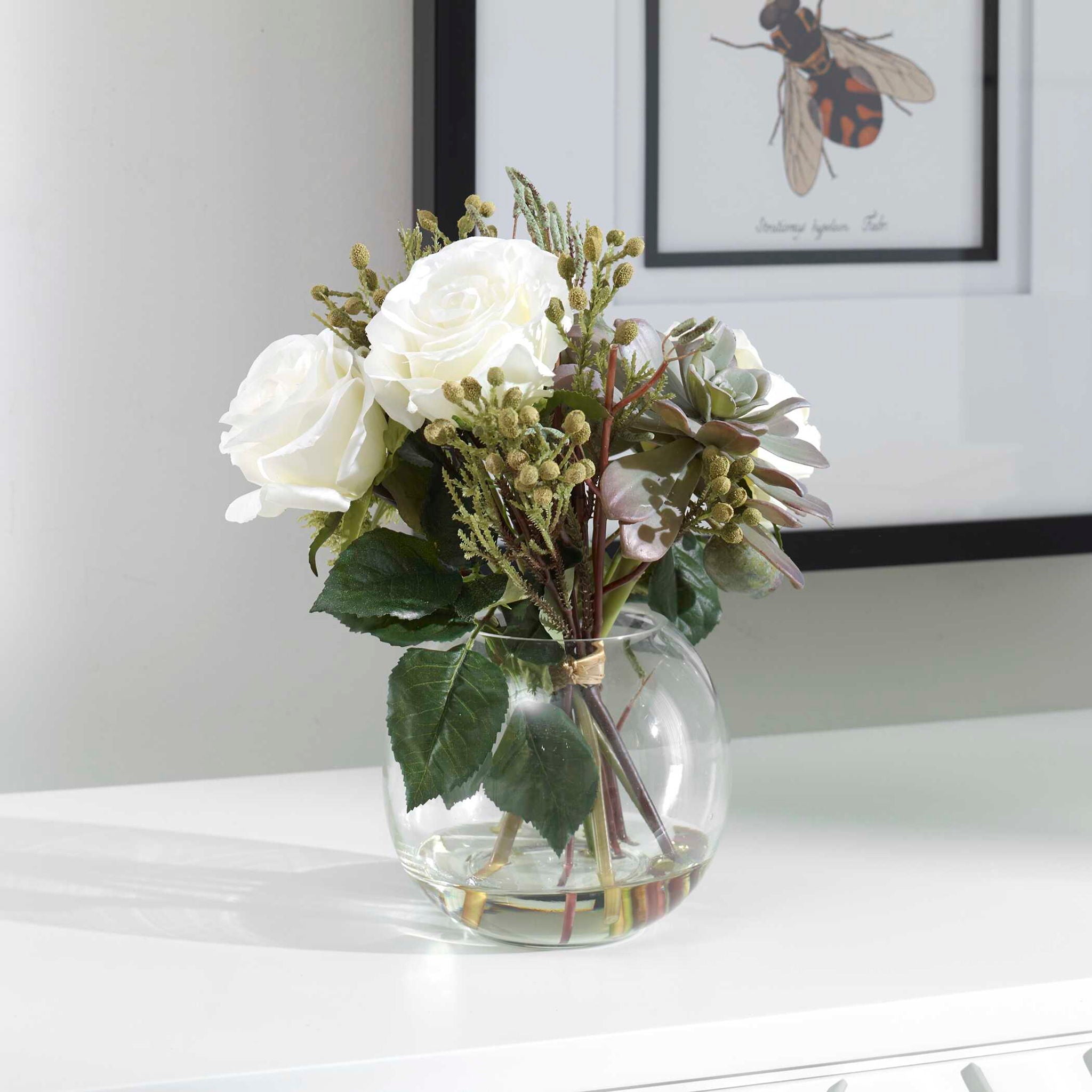 Belmonte - Floral Bouquet & Vase - Green - Image 3