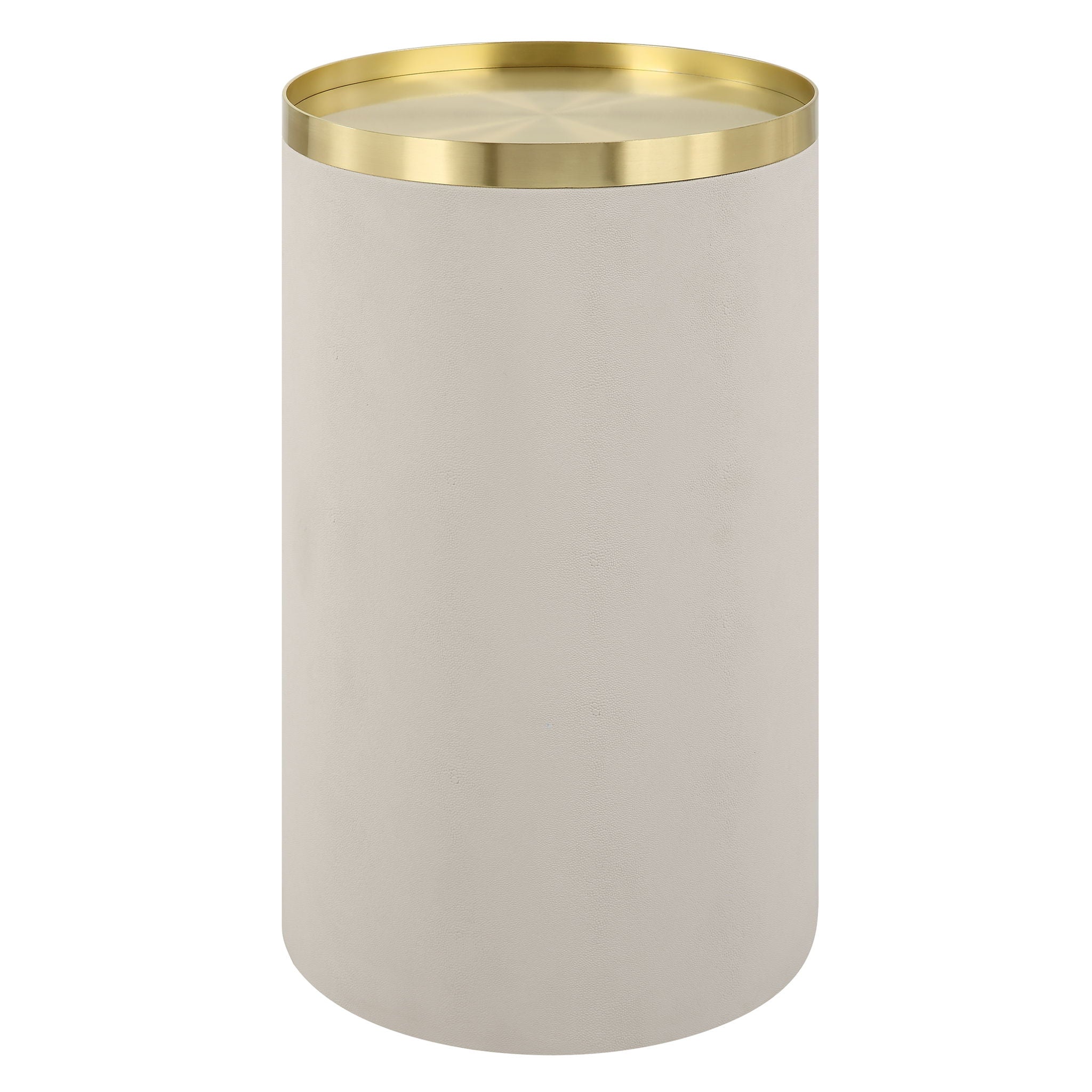 Circuit - Brass & White Accent Table - White - Image 1