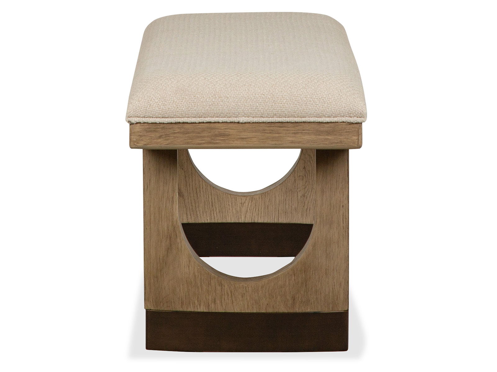 Tristan - Upholstered Backless Bench With U-Shaped Legs - Swiss Coffee - Image 2