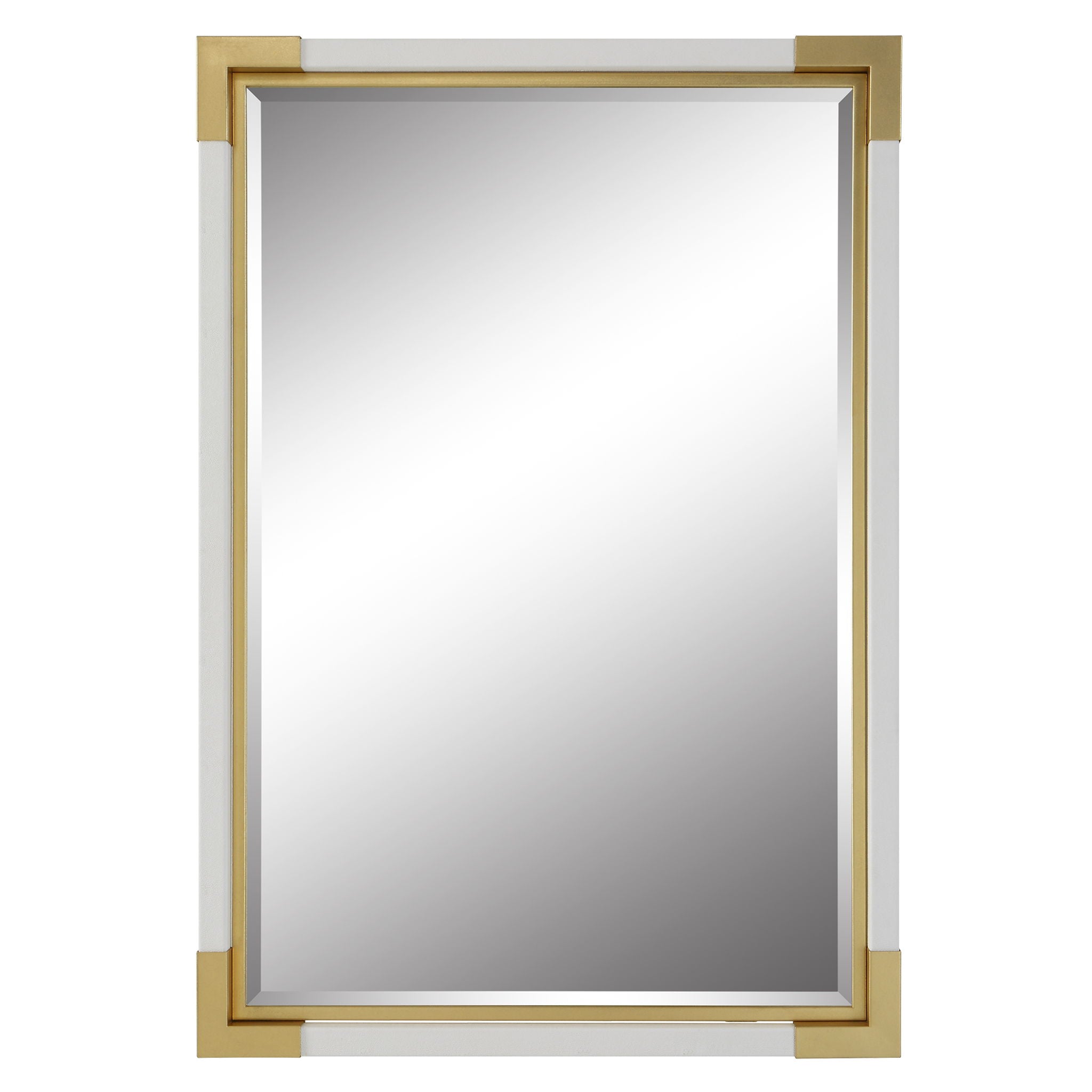 Malik - White & Gold Mirror - Image 1