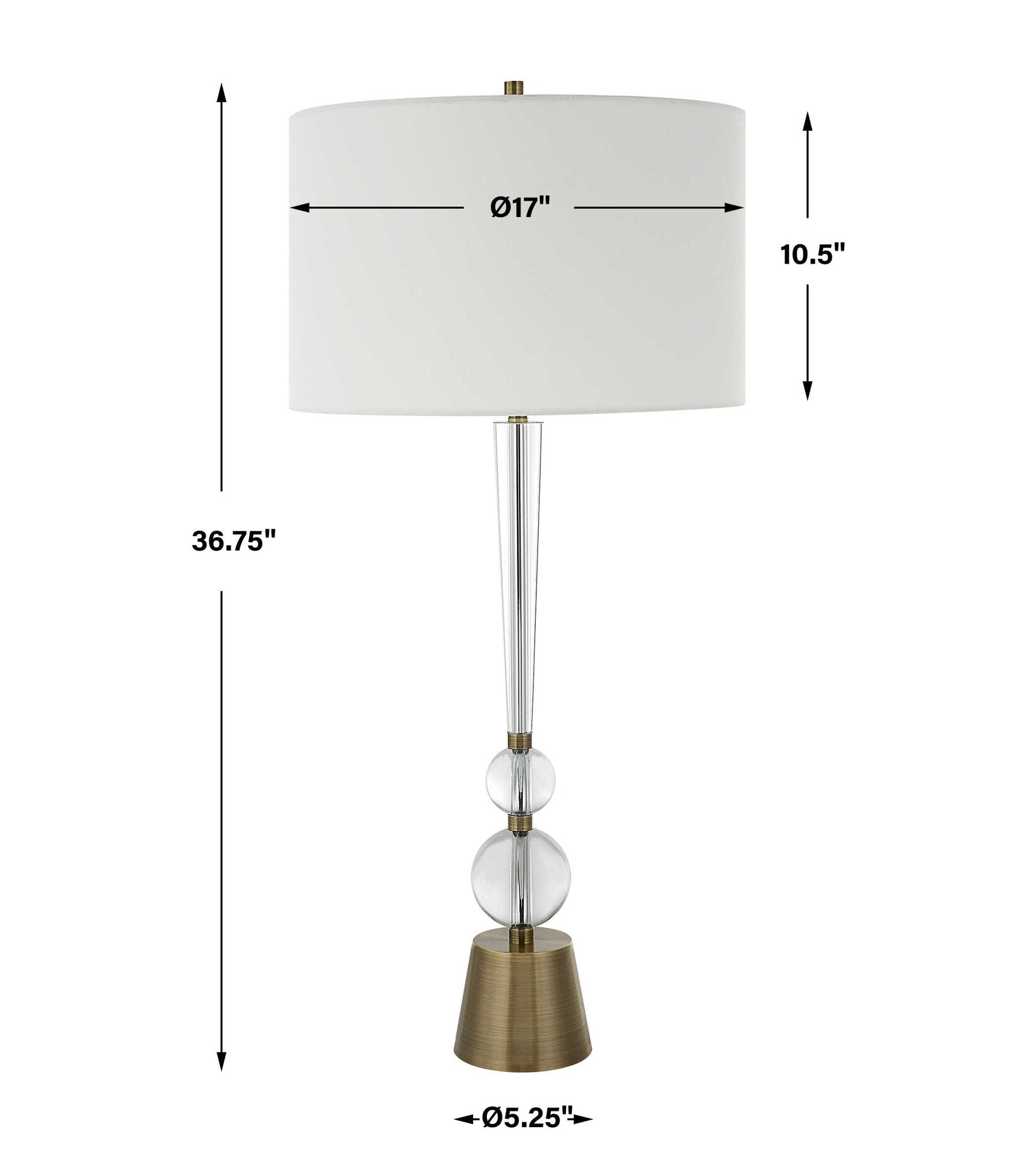 Annily - Crystal Table Lamp - Brass - Image 3