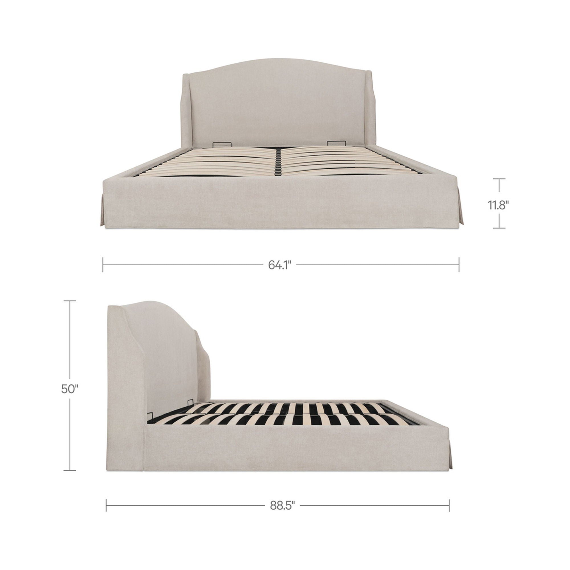 Weston - Queen Storage Bed - Cream - Image 2