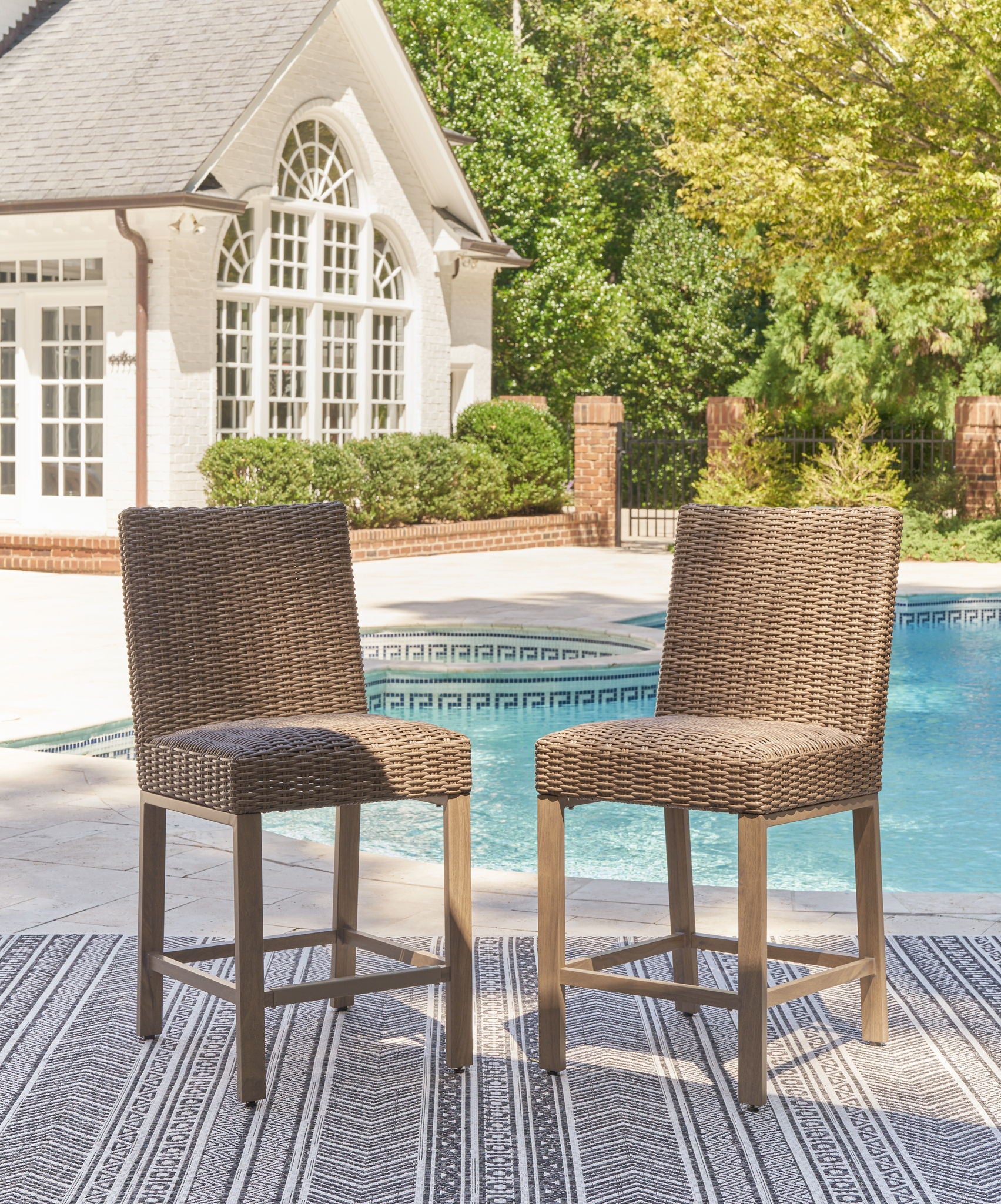 Walton Bridge - Barstool (Set of 2) - Driftwood - Image 2