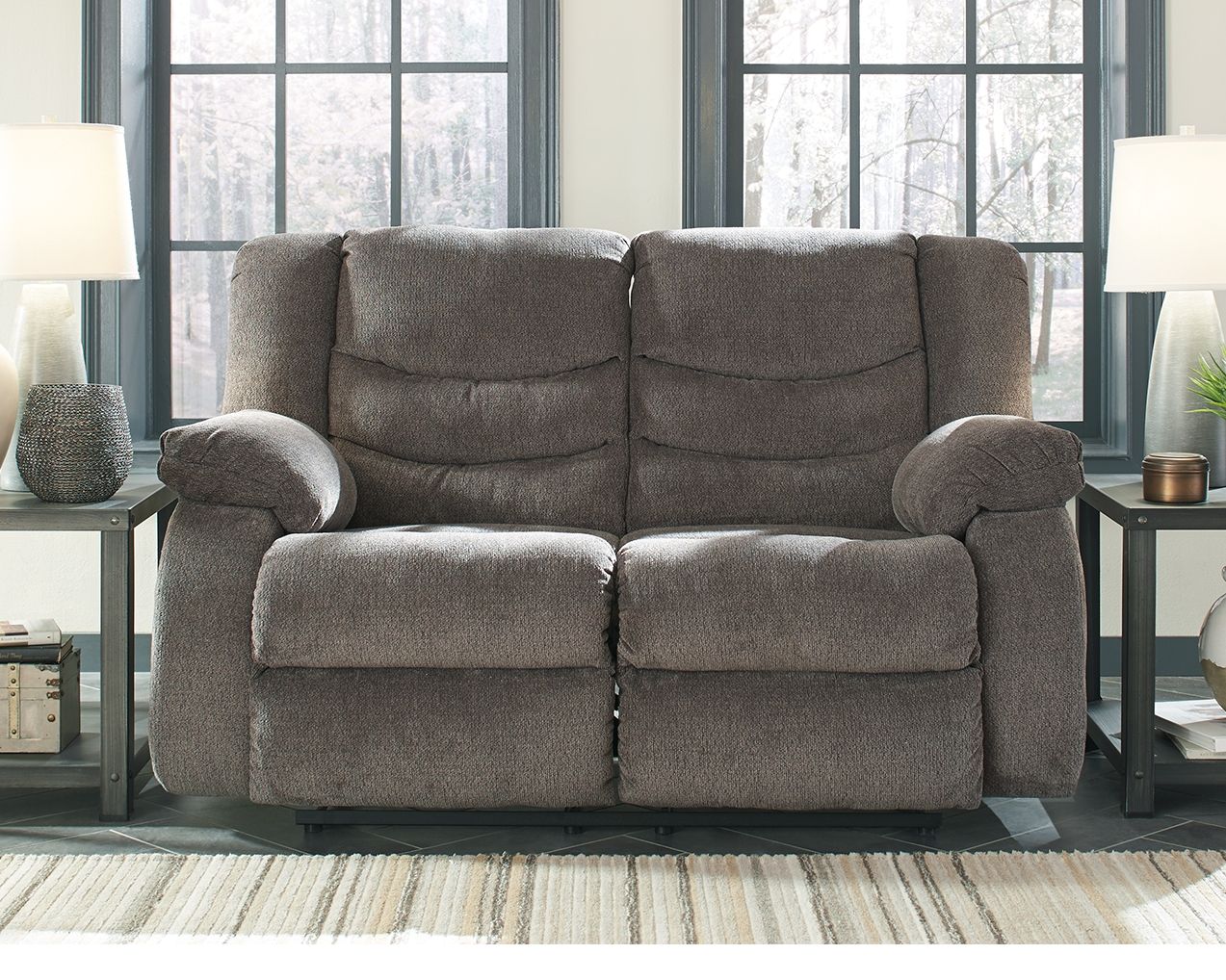 Tulen - Reclining Loveseat - Dark Gray - Image 2