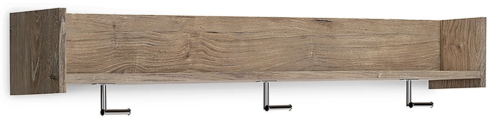 Oliah – Wall Mounted Coat Rack w/Shelf – Natural