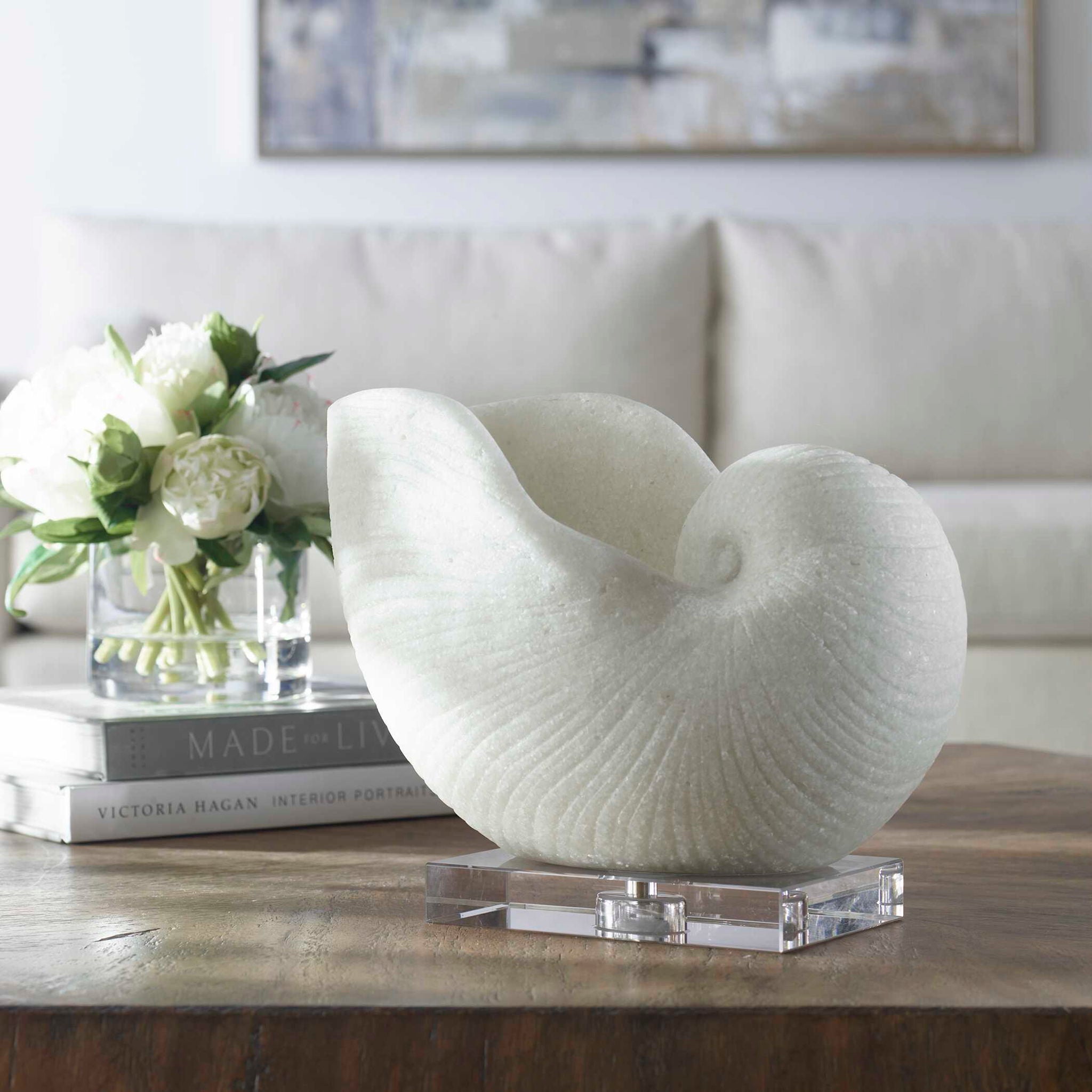 Nautilus Shell - Sculpture - White - Image 3