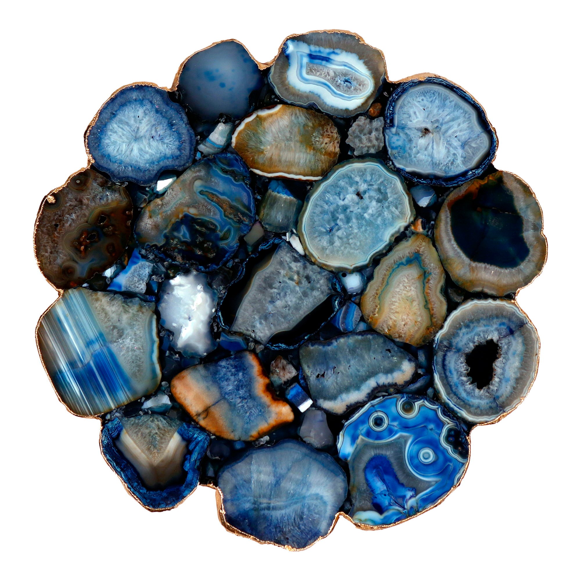 Azul - Agate Accent Table - Blue - Image 2