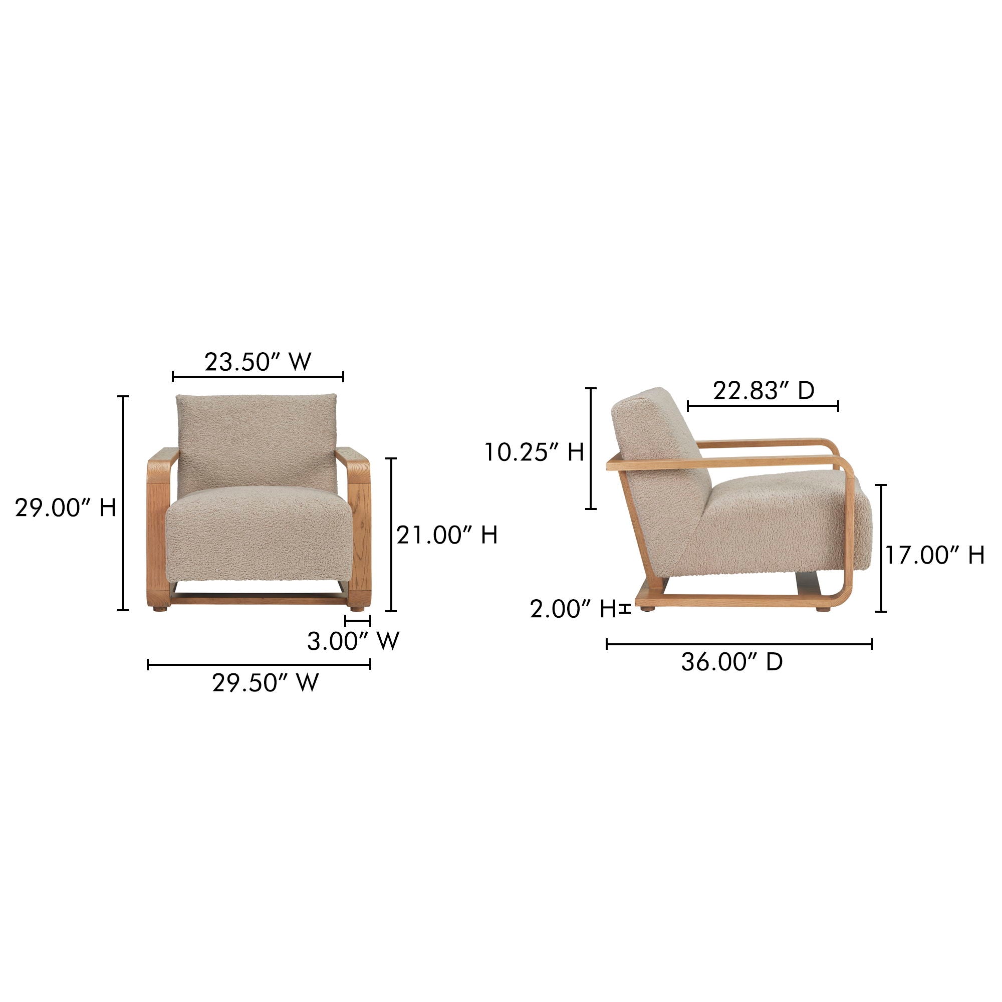 Eckersley - Lounge Chair - Beige - Image 2