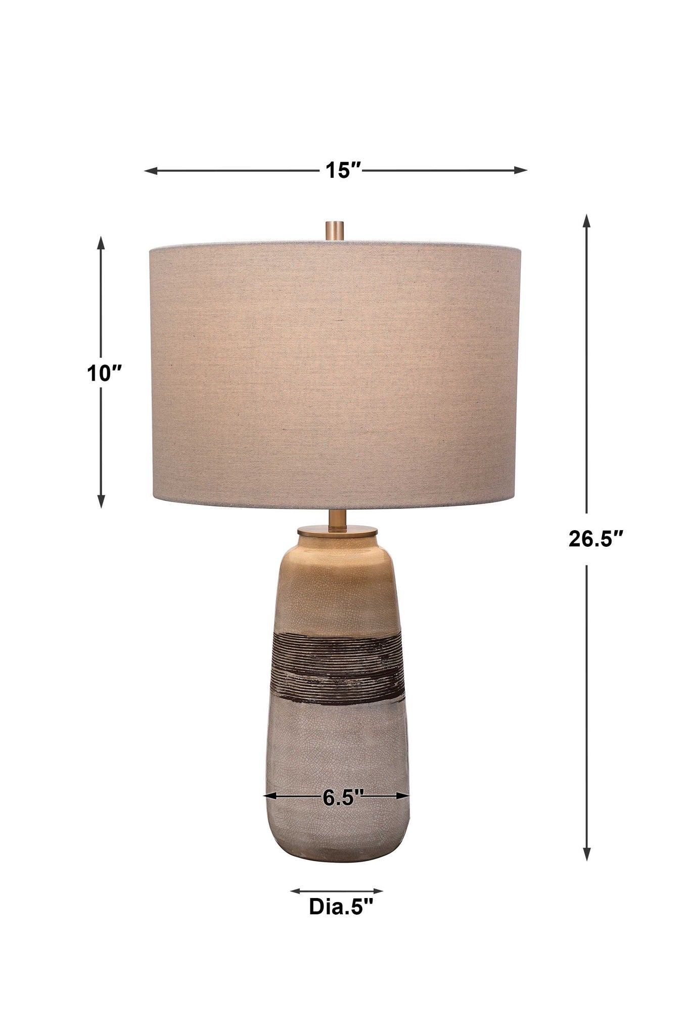 Comanche - Crackle Table Lamp - White - Image 2