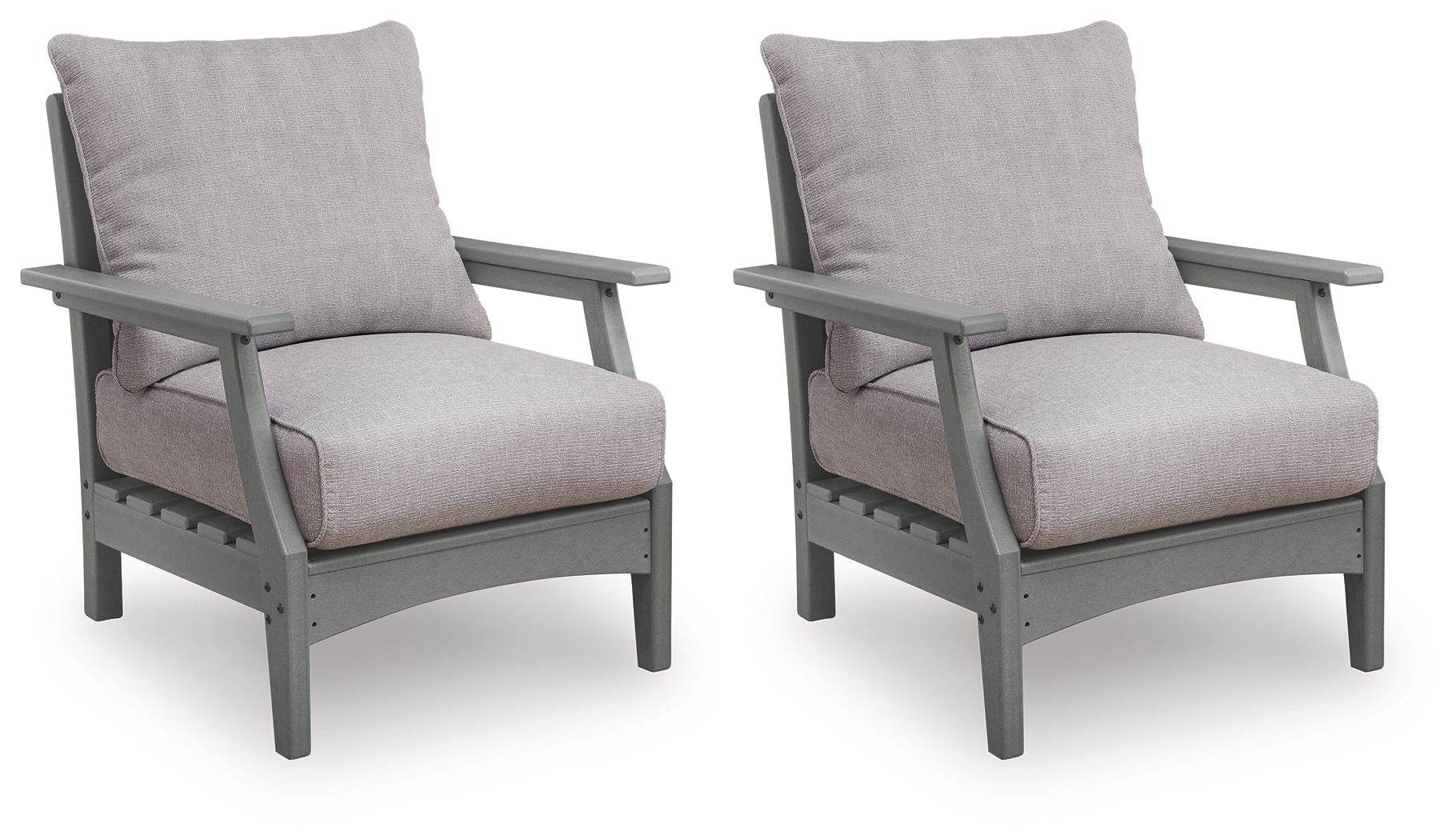 Cove Beach - Lounge Chair With Cushion (Set of 2) - Gray - Image 1