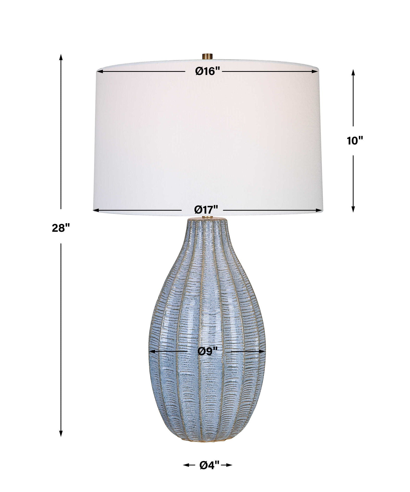 Veston - Blue Glaze Table Lamp - Image 3