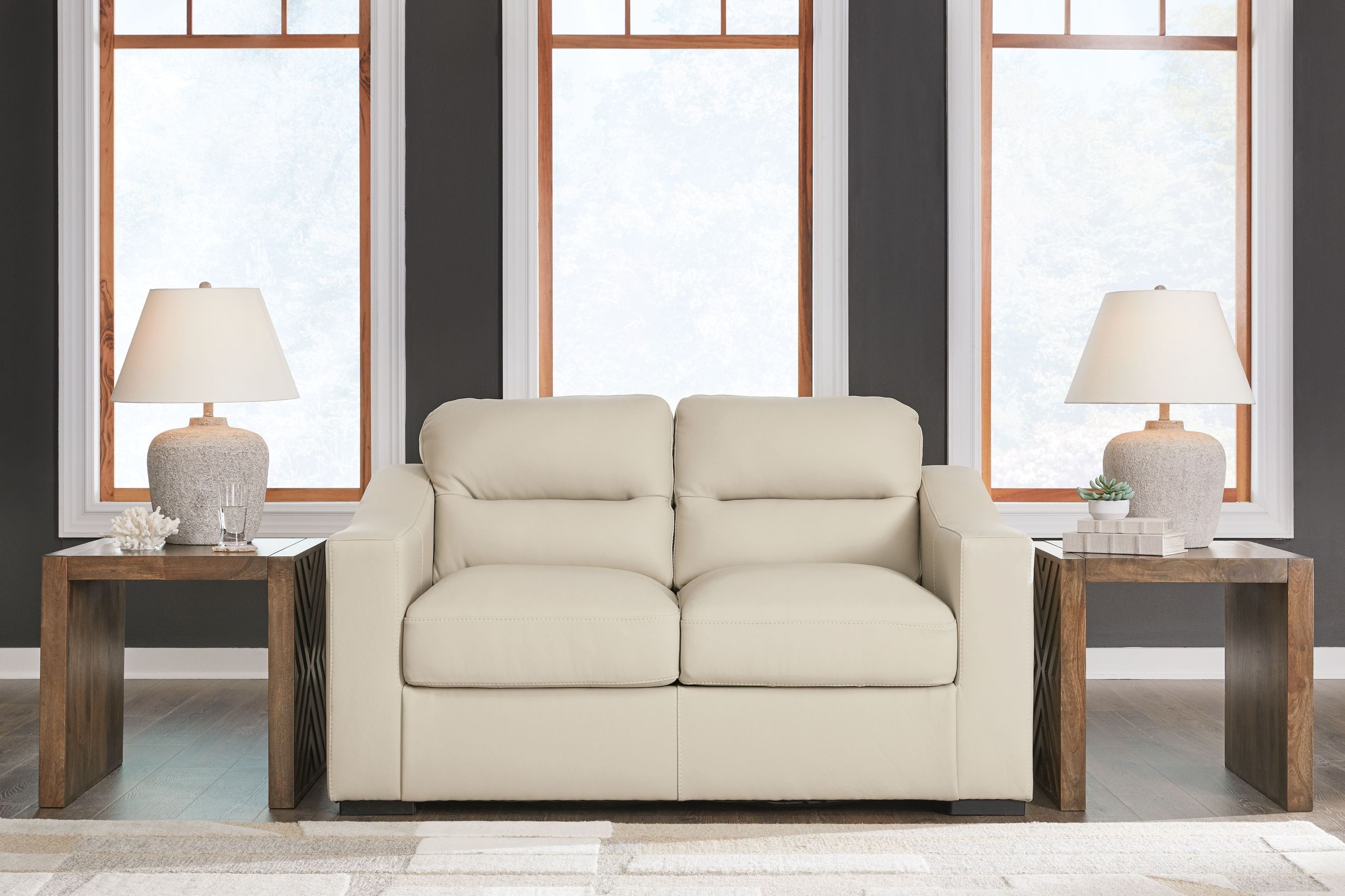 Treasure Trove - Loveseat - Leather Match - Almond - Image 2