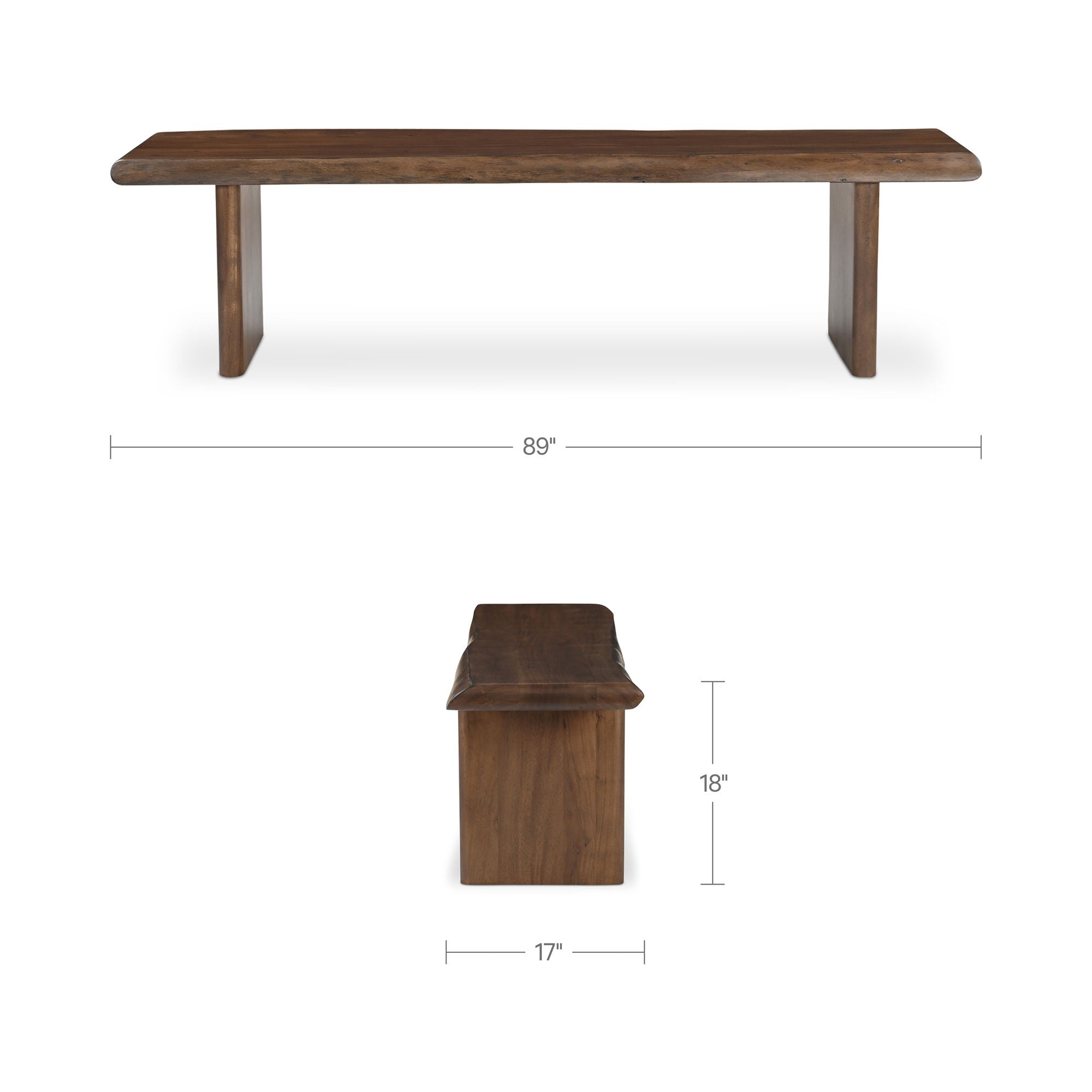 Lila - Large Dining Bench - Brown - Image 2