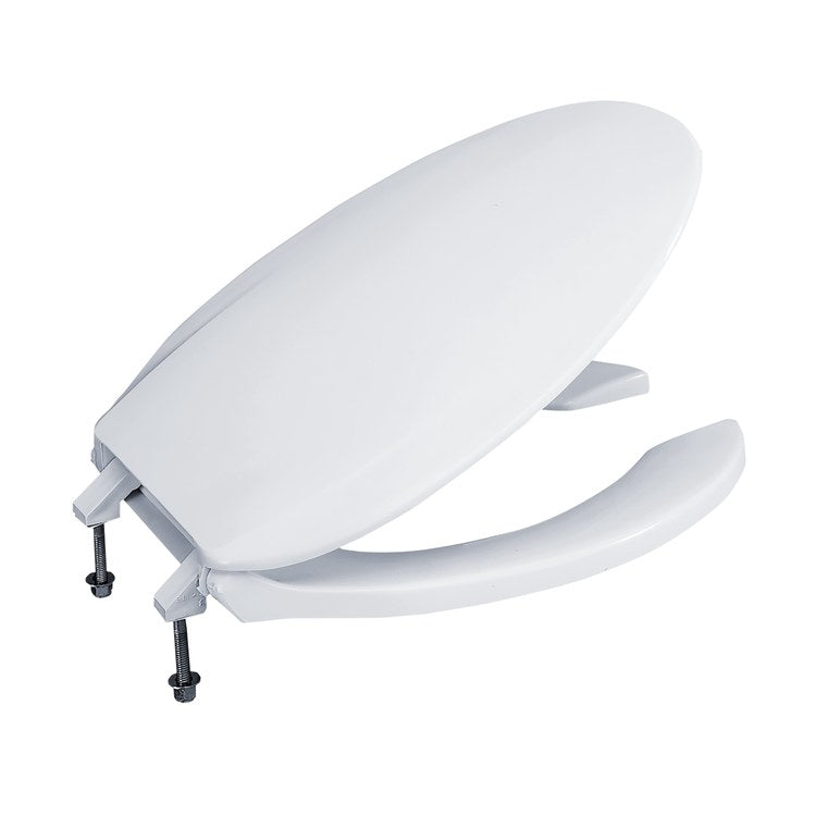 Commercial Open Front Toilet Seat with Lid - Image 1