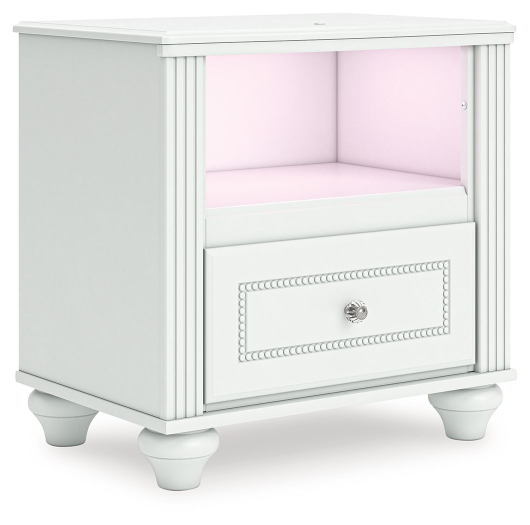Kozlani - One Drawer Night Stand - White - Image 2