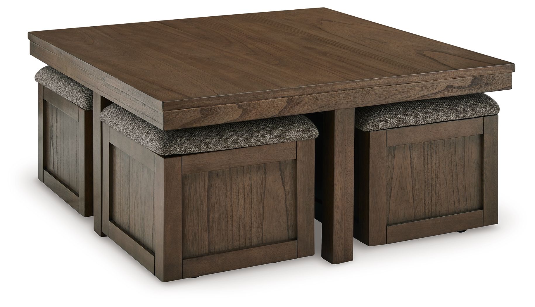 Boardernest - Cocktail Table With 4 Stools (Set of 5) - Brown - Image 1