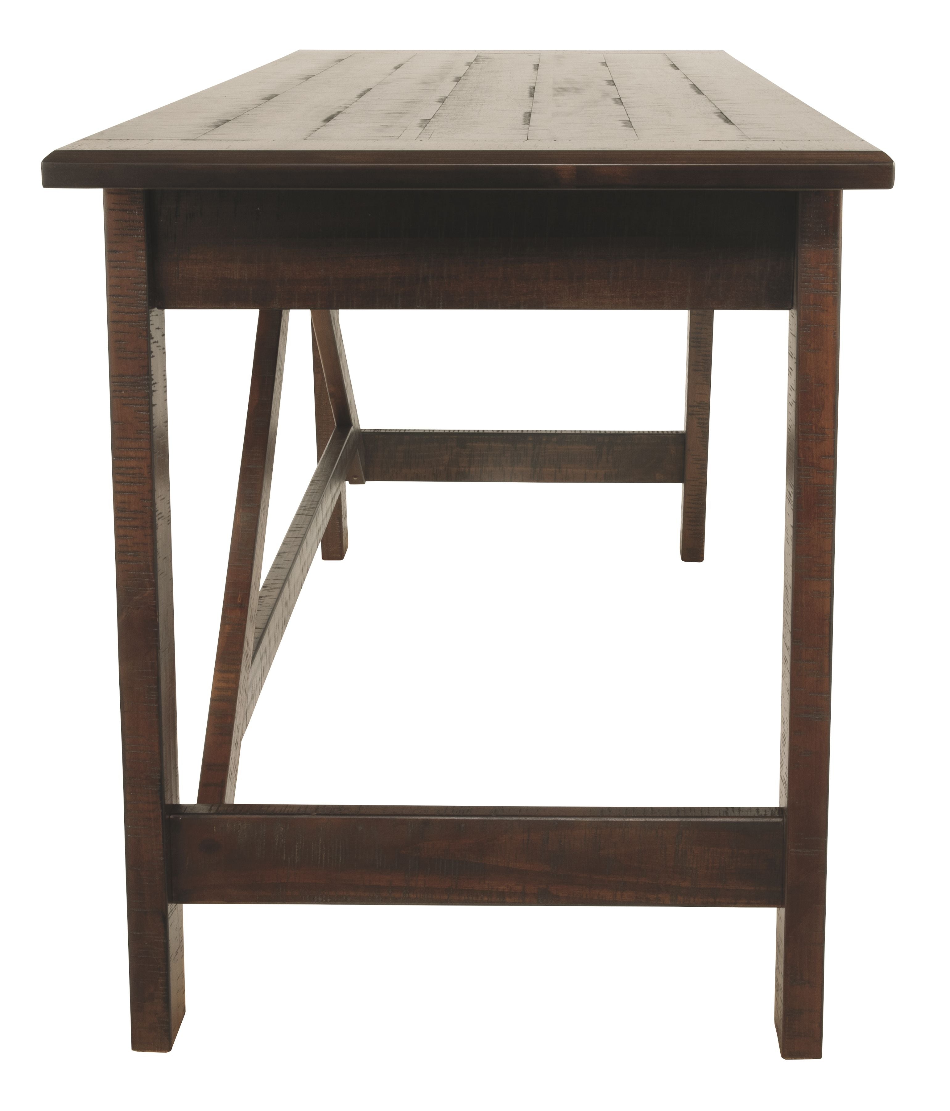 Baldridge - Home Office Large Leg Desk - Rustic Brown - Image 2