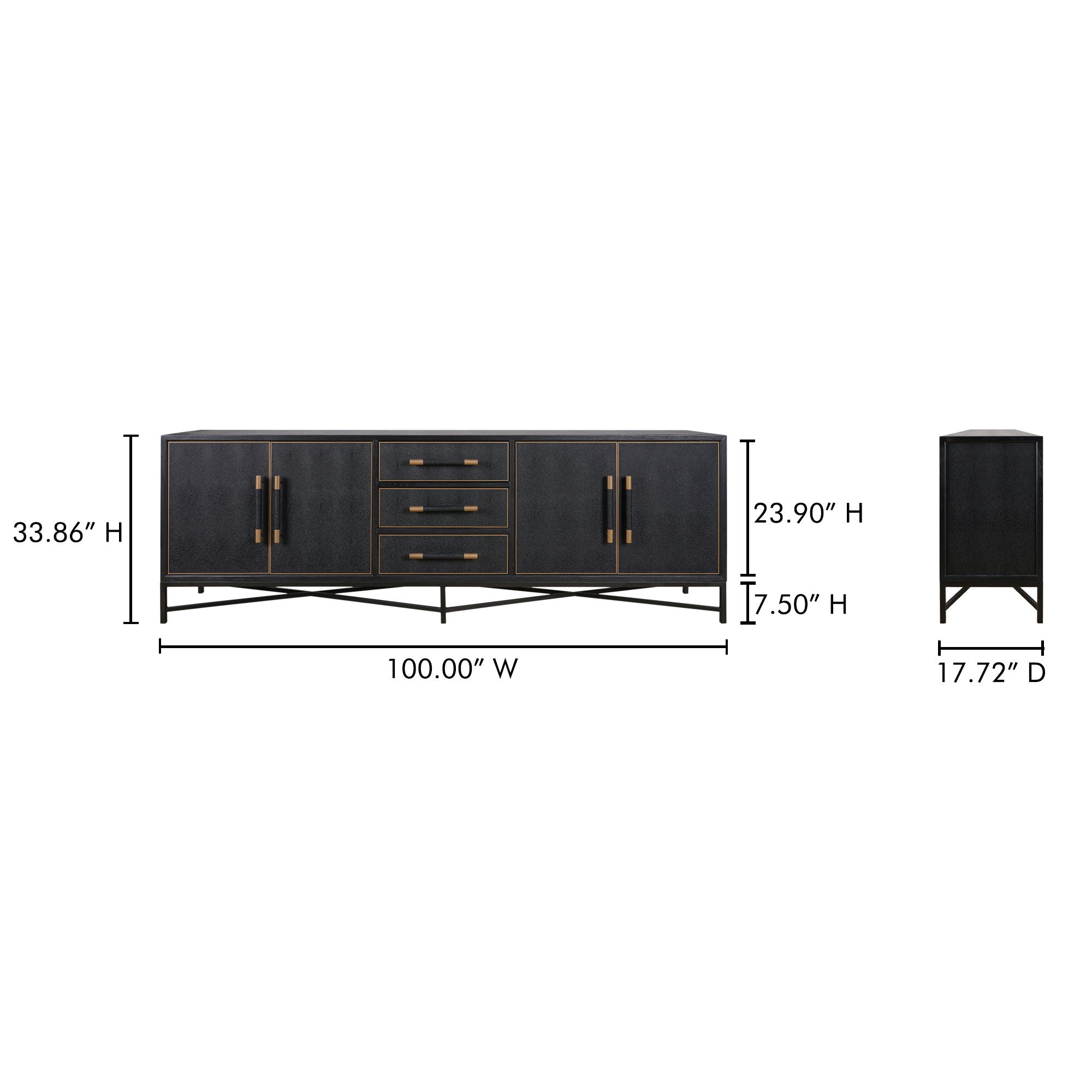 Mako - Large Sideboard - Black - Image 2