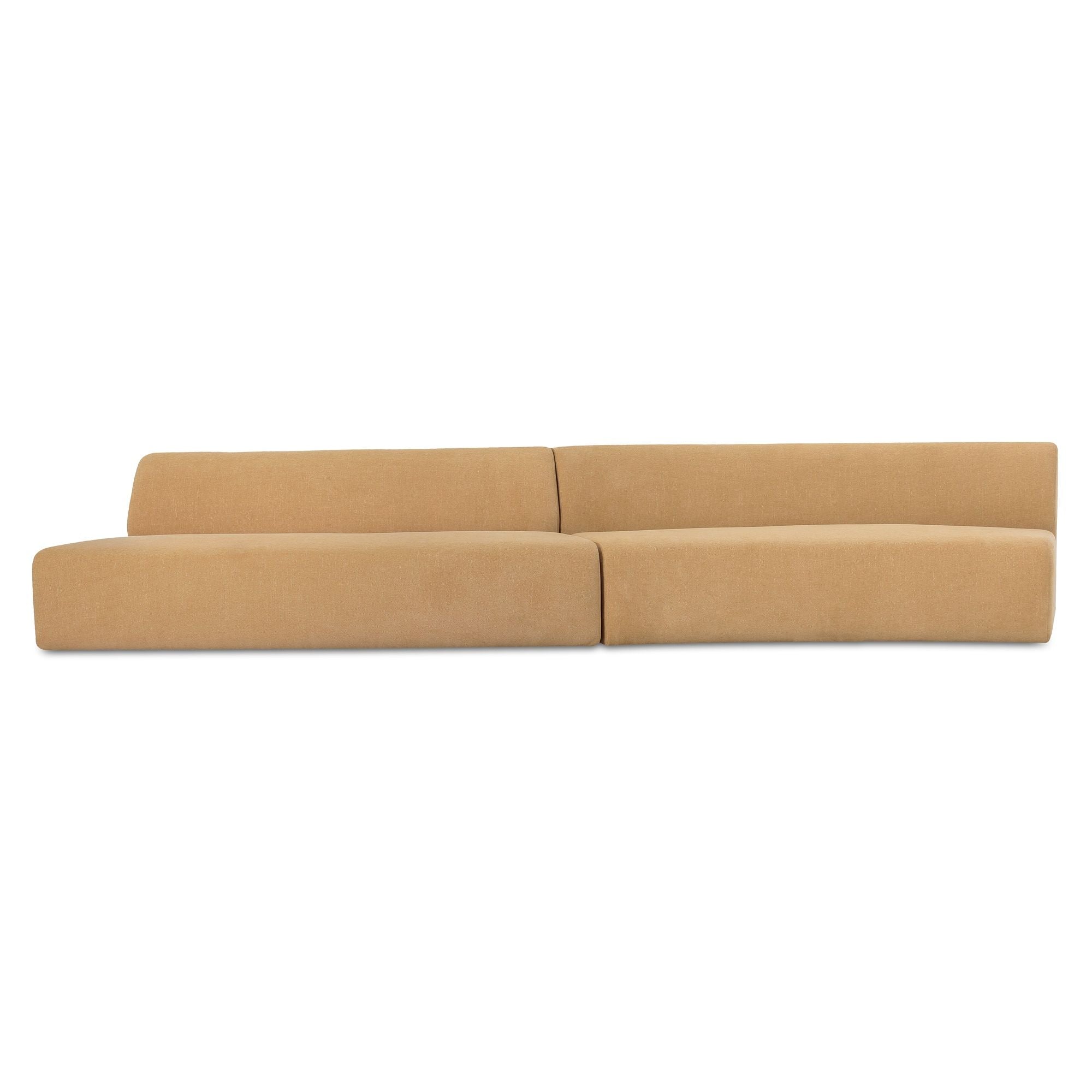 Naomi - 2 Piece Wave Modular Sectional - Golden Yellow - Image 1