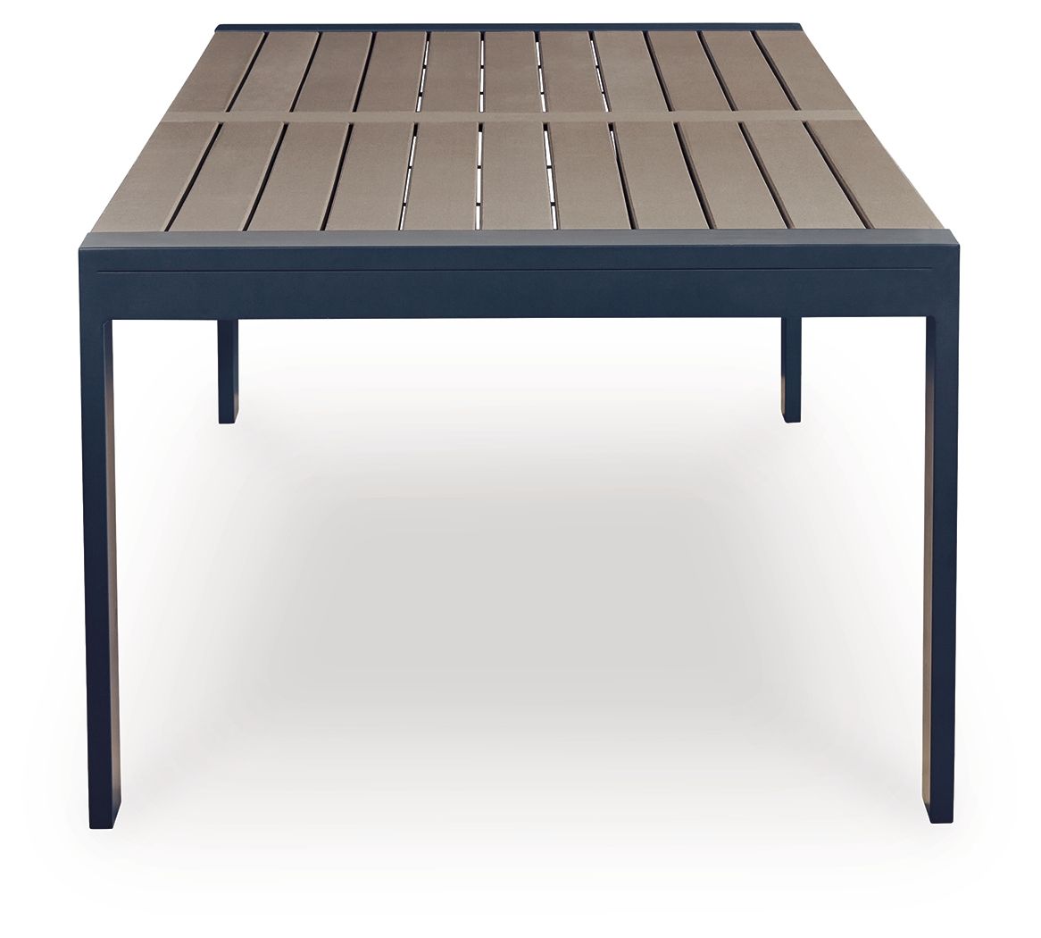 East Beach - Rectangular Dining Table With Umbrella Option - Blue - Image 3