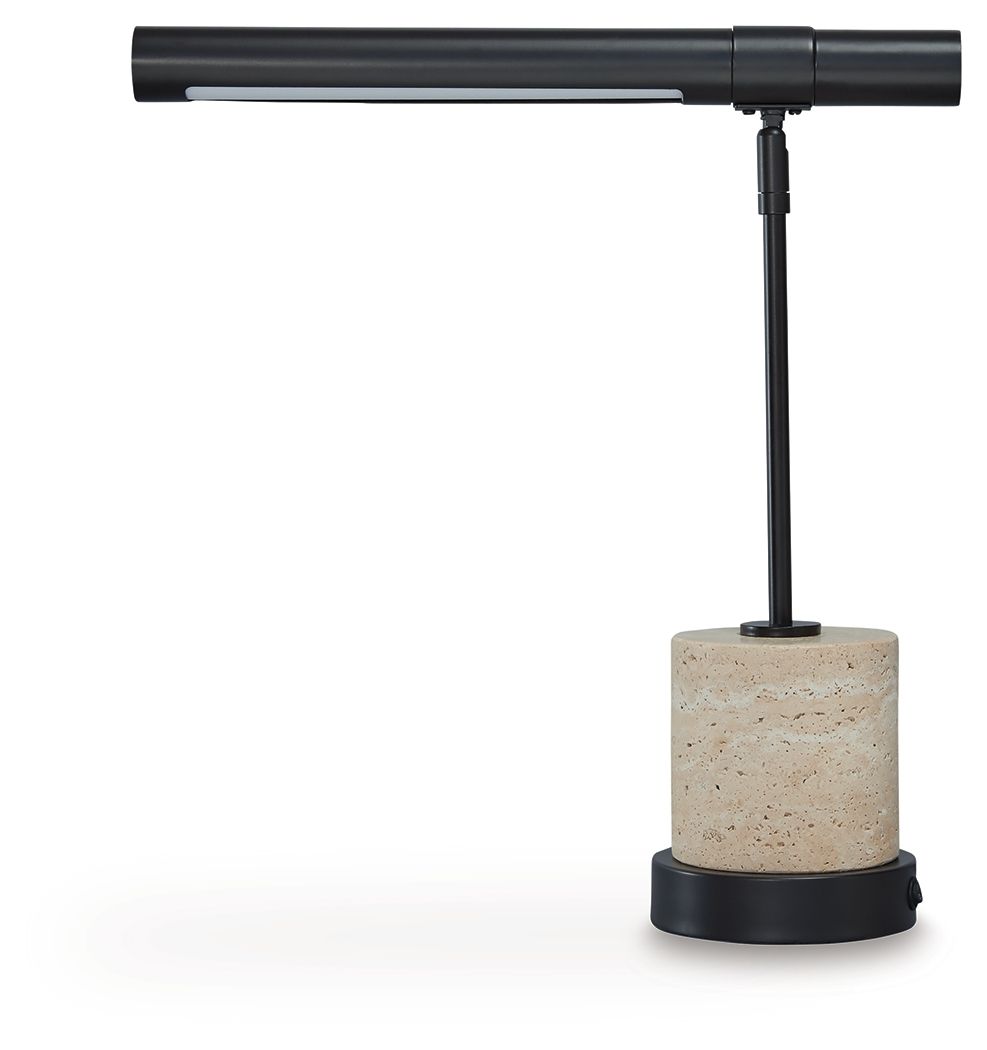 Vinmour - Metal Desk Lamp - Brown / Beige - Image 1