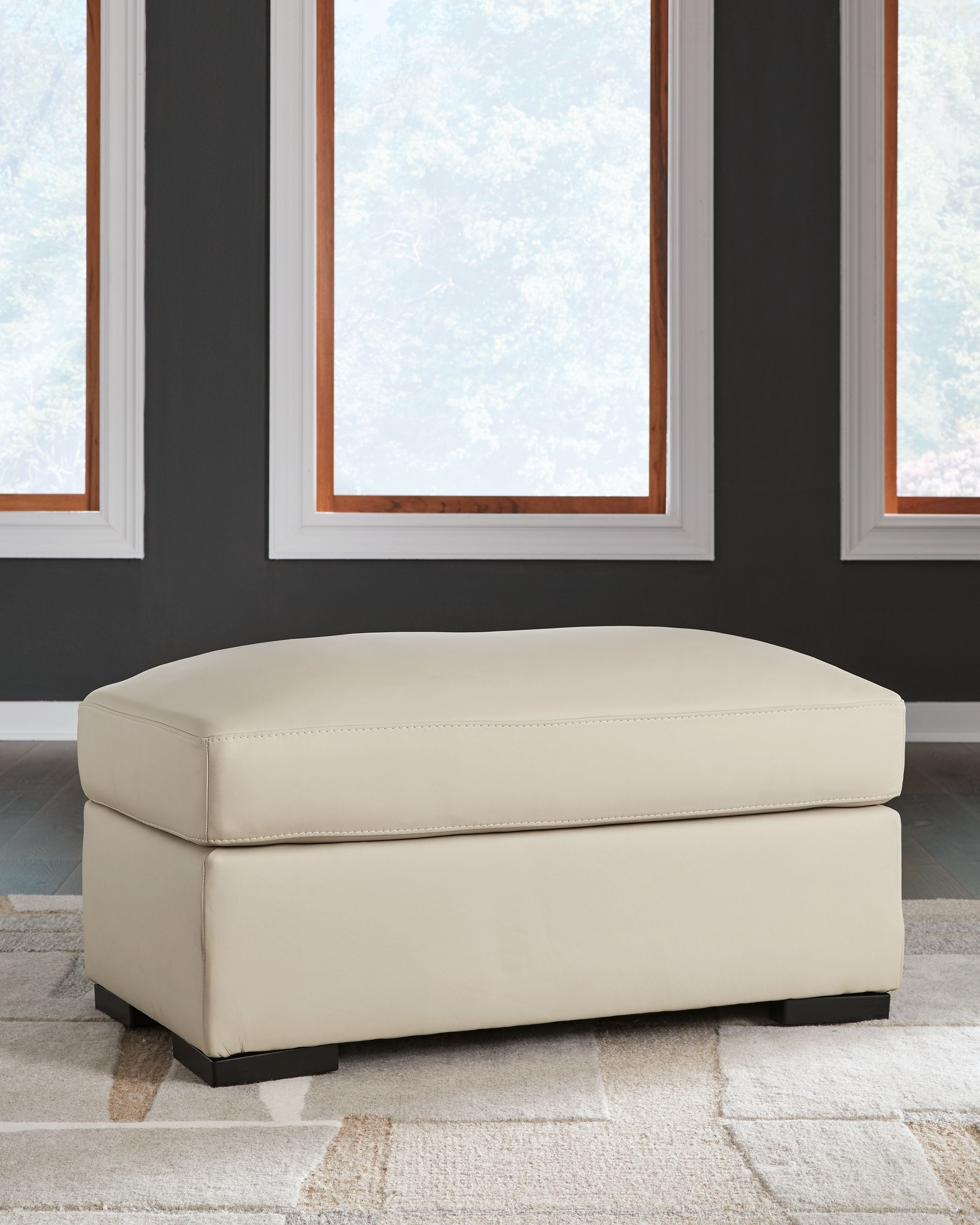 Treasure Trove - Ottoman - Leather Match - Almond - Image 2