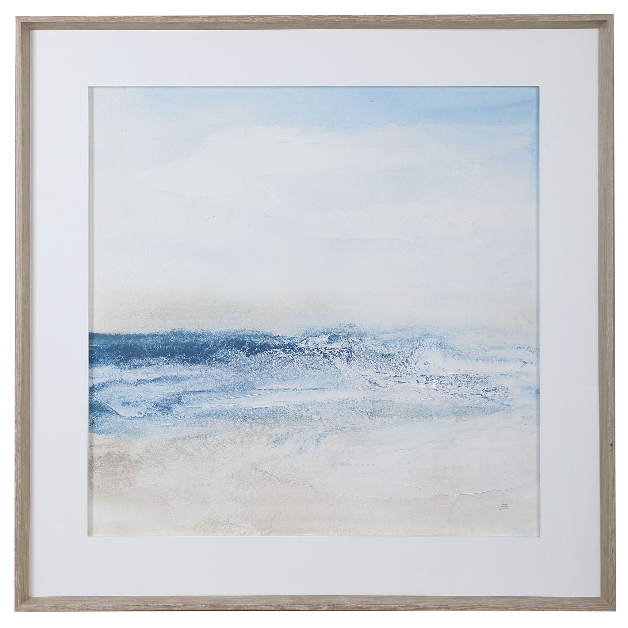Surf And Sand - Framed Print - Blue - Image 1