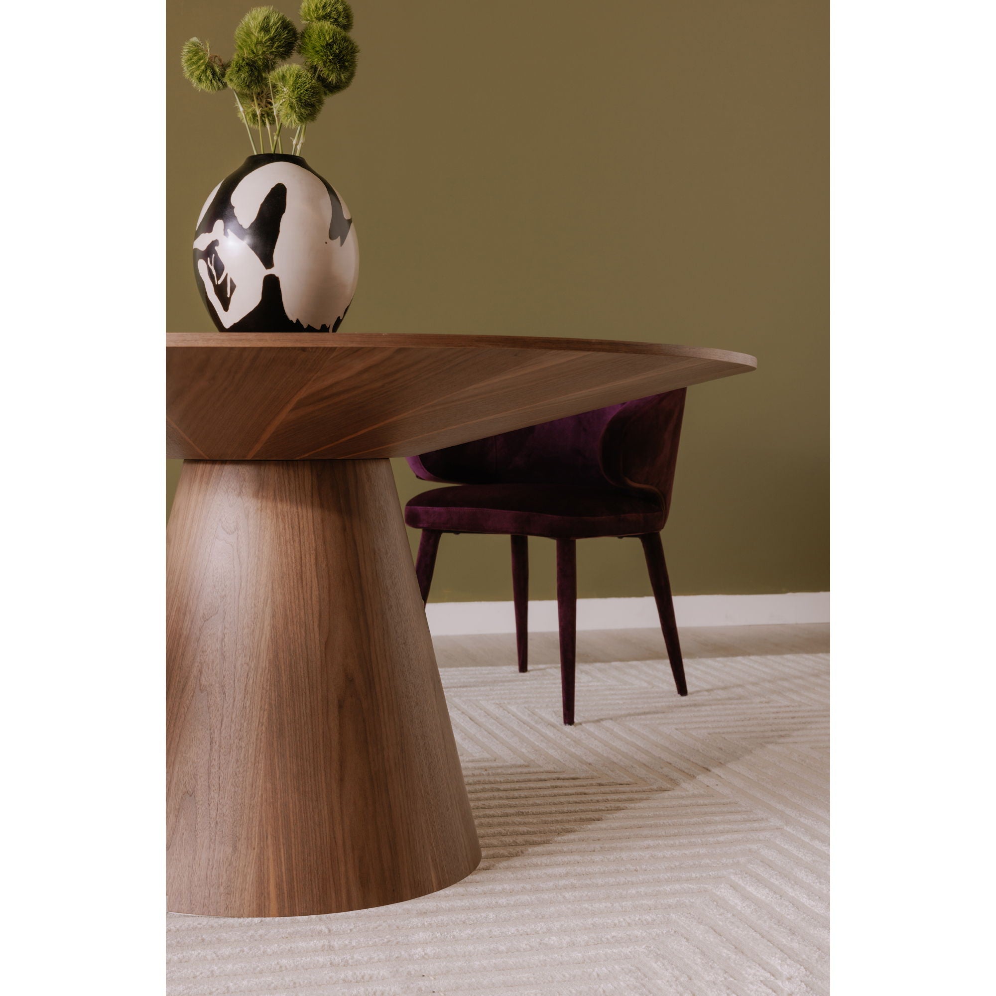 Otago - 54" Round Dining Table - Natural Walnut - Image 3