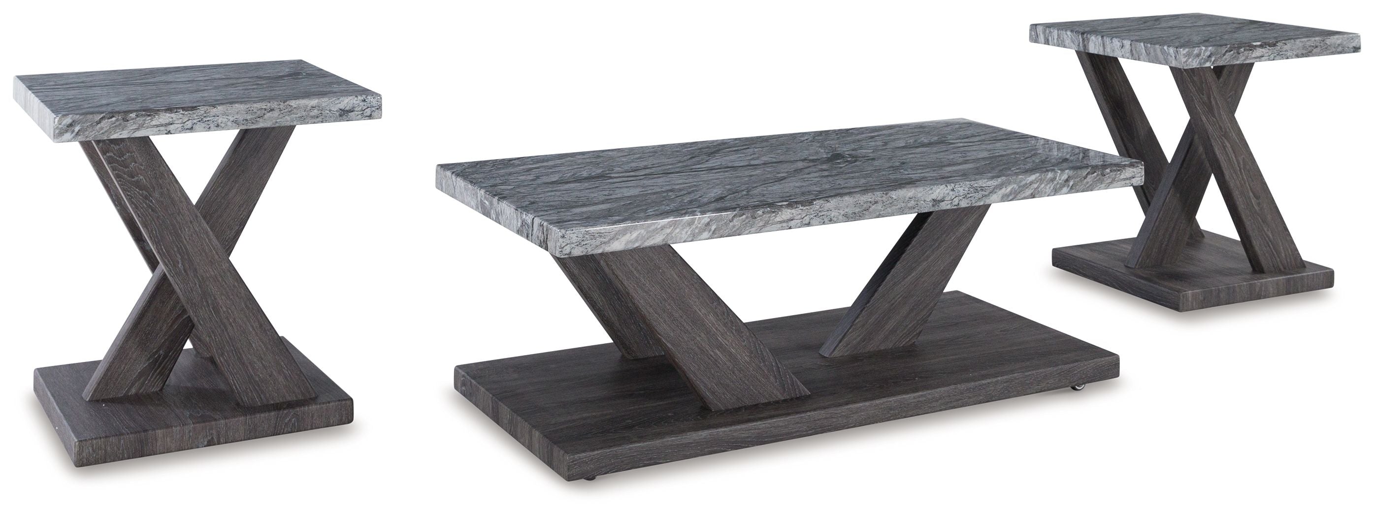 Bensonale – Occasional Table Set (Set of 3) – Brown / Gray